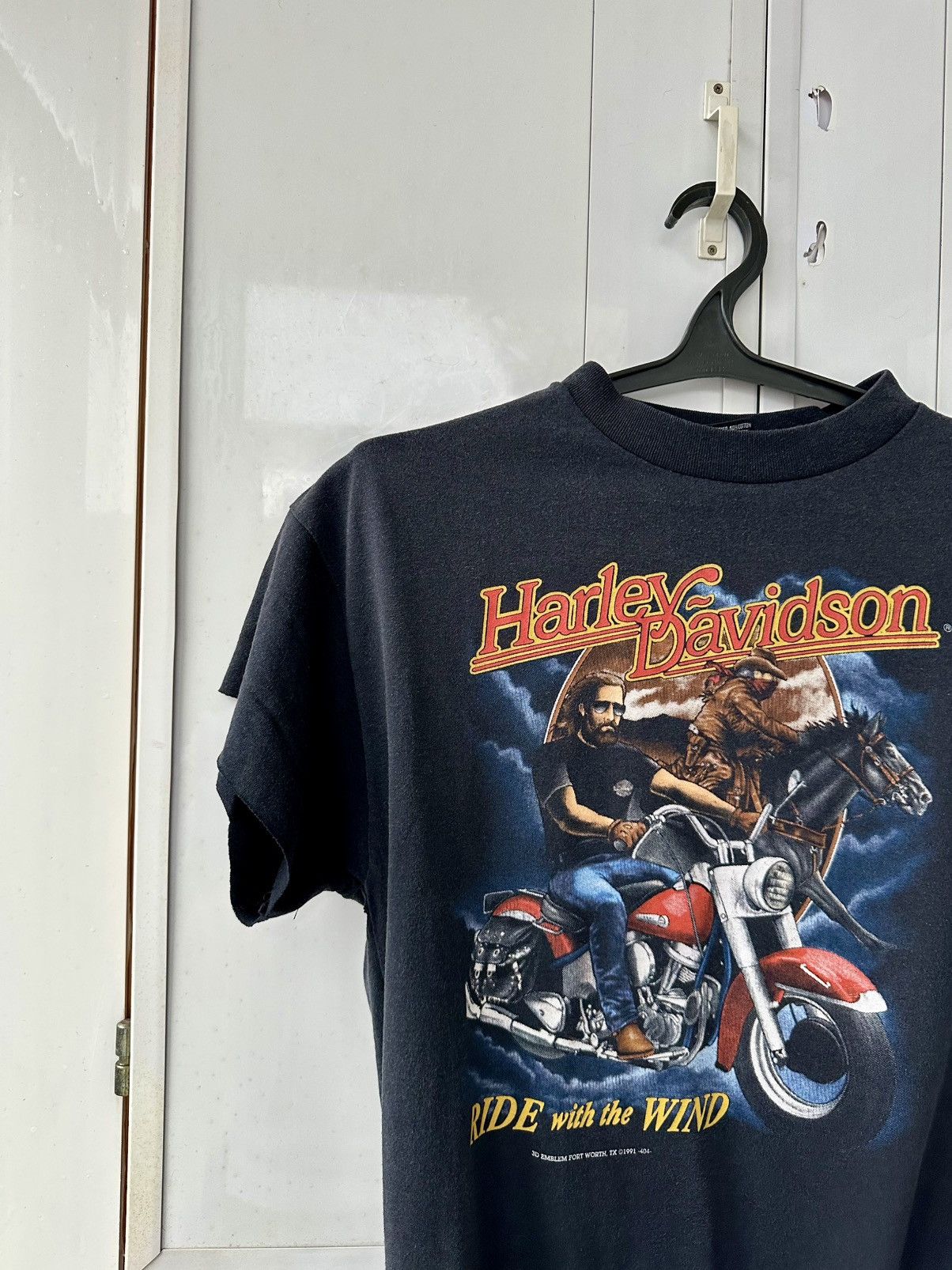 Harley Davidson 3D Emblem 1991 Vintage Harley Davidson T-shirt Size US L / EU 52-54 / 3 - 3 Thumbnail