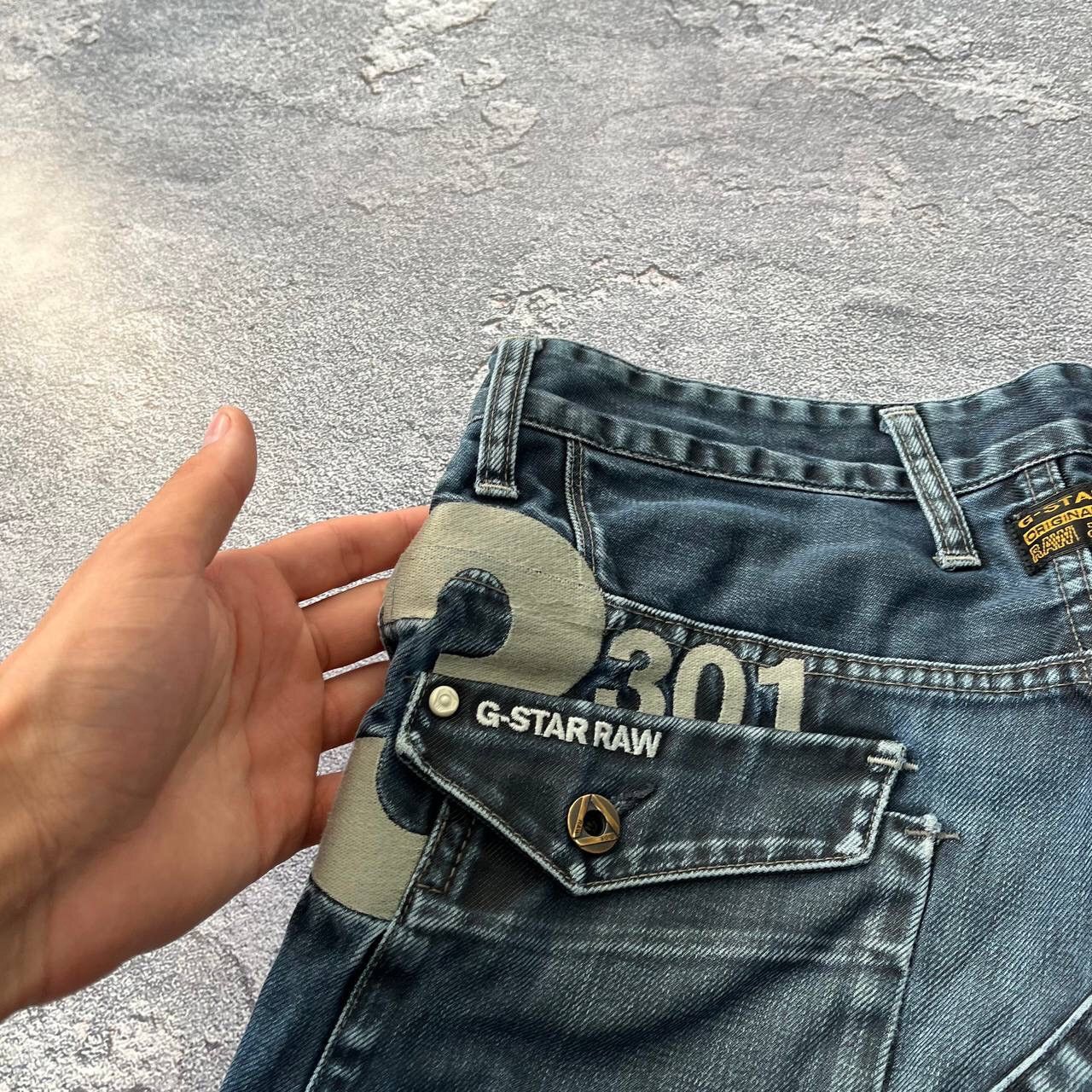 G-Star Vintage g-star big logo raw cargo multi pocket jeans y2k Size US 33 - 14 Thumbnail