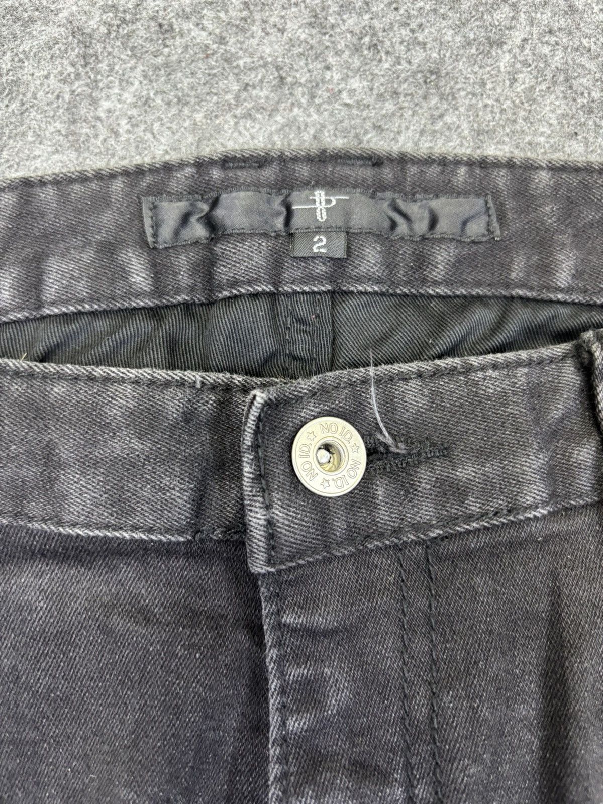 NO ID 💥Biker Denim💥No ID Biker Style Zipper Skinny Denim K28 Size US 33 - 6 Thumbnail