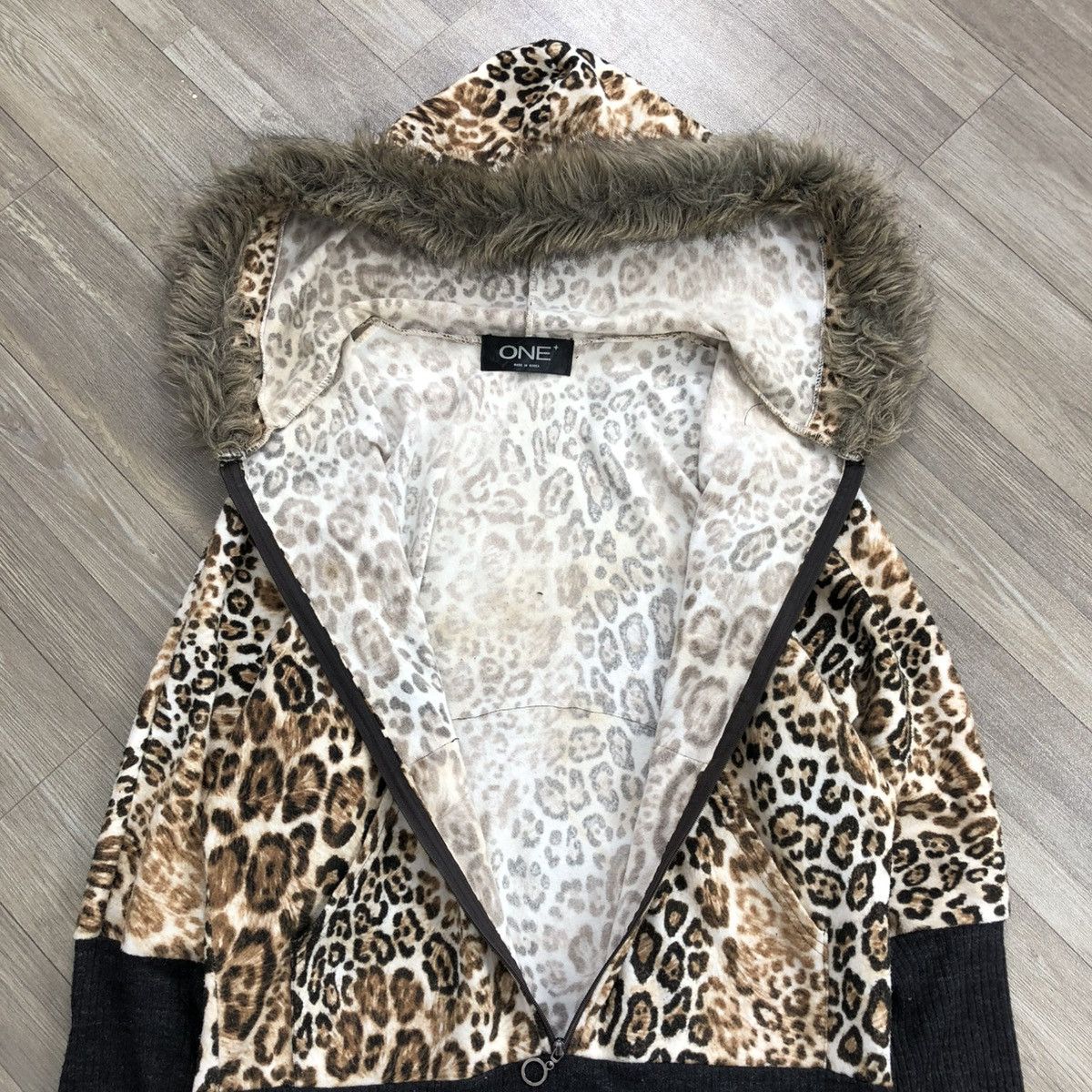 If Six Was Nine × Japanese Brand × Le Grande Bleu (L.G.B.) 2000s Hysteric Glamour Gothic LGB Leopard Fur ZipHoodie Long Size US M / EU 48-50 / 2 - 10 Thumbnail