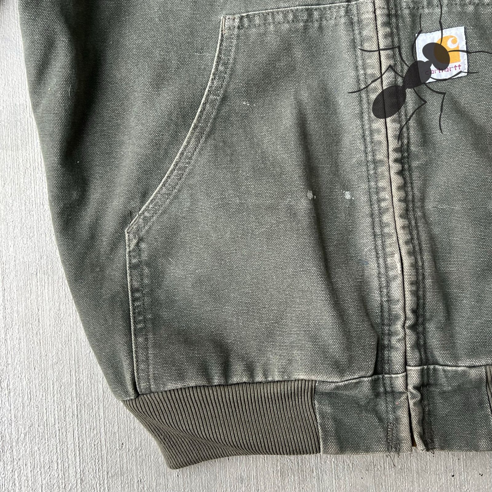 Carhartt × Vintage Carhartt YOUTH Y06 MOS green hooded work wear jacket Size US L / EU 52-54 / 3 - 2 Thumbnail