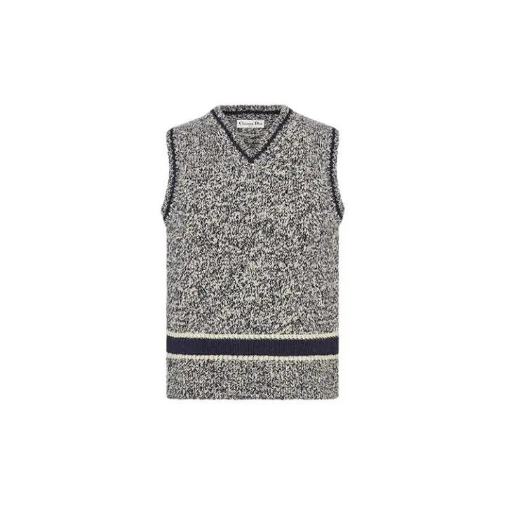 Dior Dior Sleeveless V-Neck Knit Top for Women 0079 Size S / US 4 / IT 40 - 1 Thumbnail