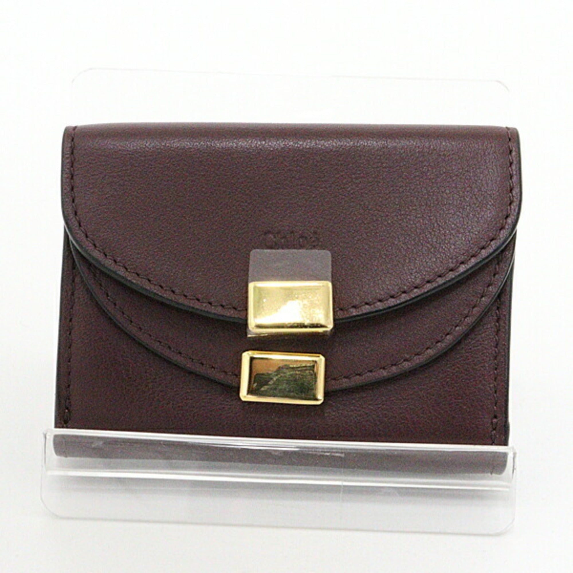 Chloe CHLOE Trifold Wallet 3P0285 Bordeaux | Grailed