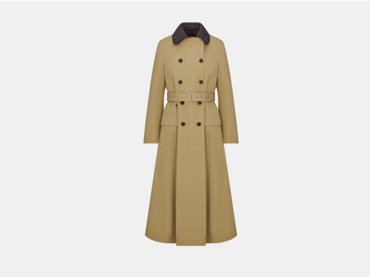 Dior o1w1db10425 351M62A Coat in Beige Size XS / US 0-2 / IT 36-38 - 1 Thumbnail
