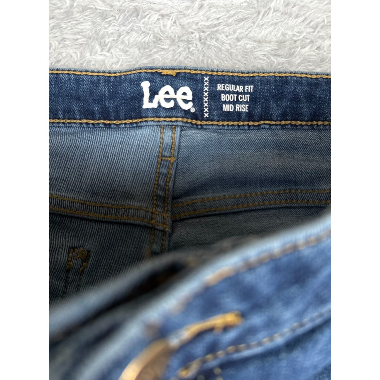 Lee Lee Jeans Womens 14 Blue Denim Bootcut Mid Rise Regular Fit 34x31 Cotton Blend Adv Size 36" / US 14 / IT 50 - 6 Thumbnail