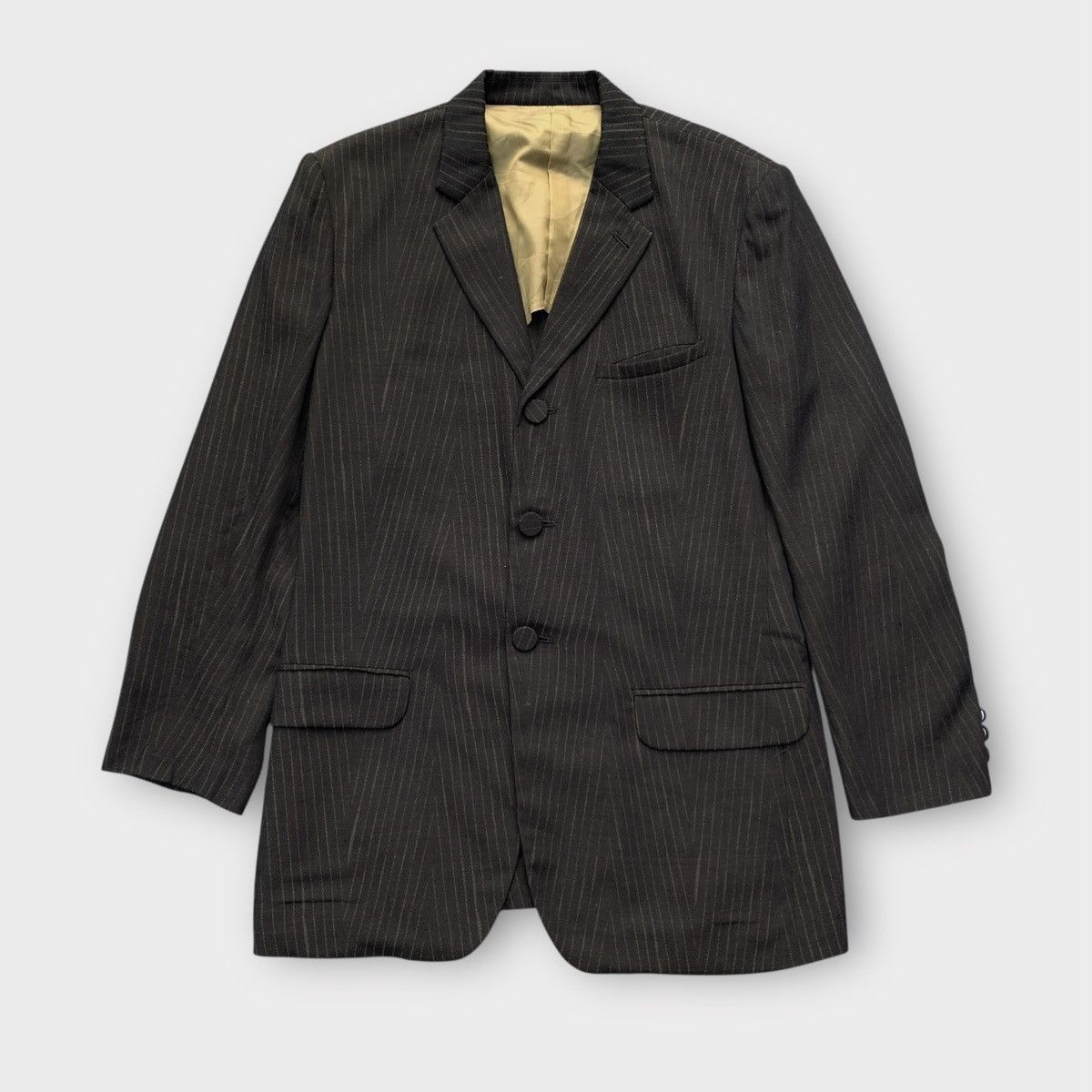 Jean Paul Gaultier JEAN PAUL GAULTIER STRIPE WOOL COAT BLAZER Size US M / EU 48-50 / 2 - 1 Thumbnail