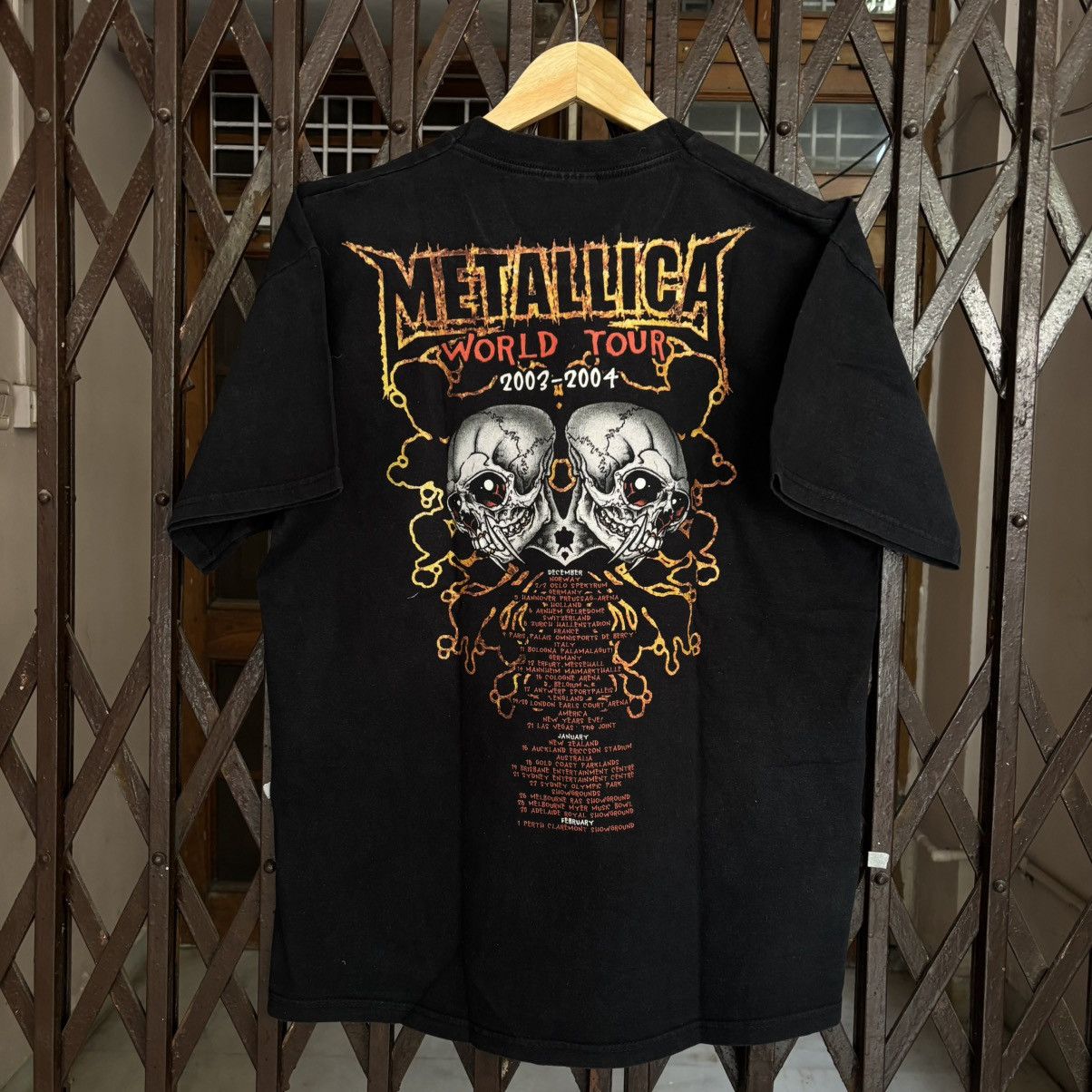 Metallica Vintage Metallica Pushead 2003 World Tour T shirt Size US L / EU 52-54 / 3 - 3 Thumbnail
