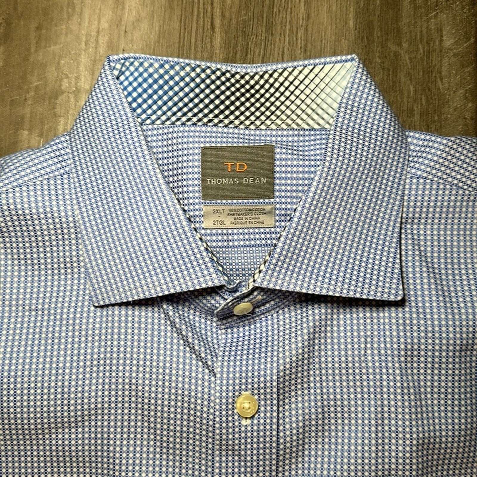 Thomas Dean Thomas Dean Shirtmaker’s Cloth Long Sleeve - 2XLT Size US XXL / EU 58 / 5 - 6 Thumbnail