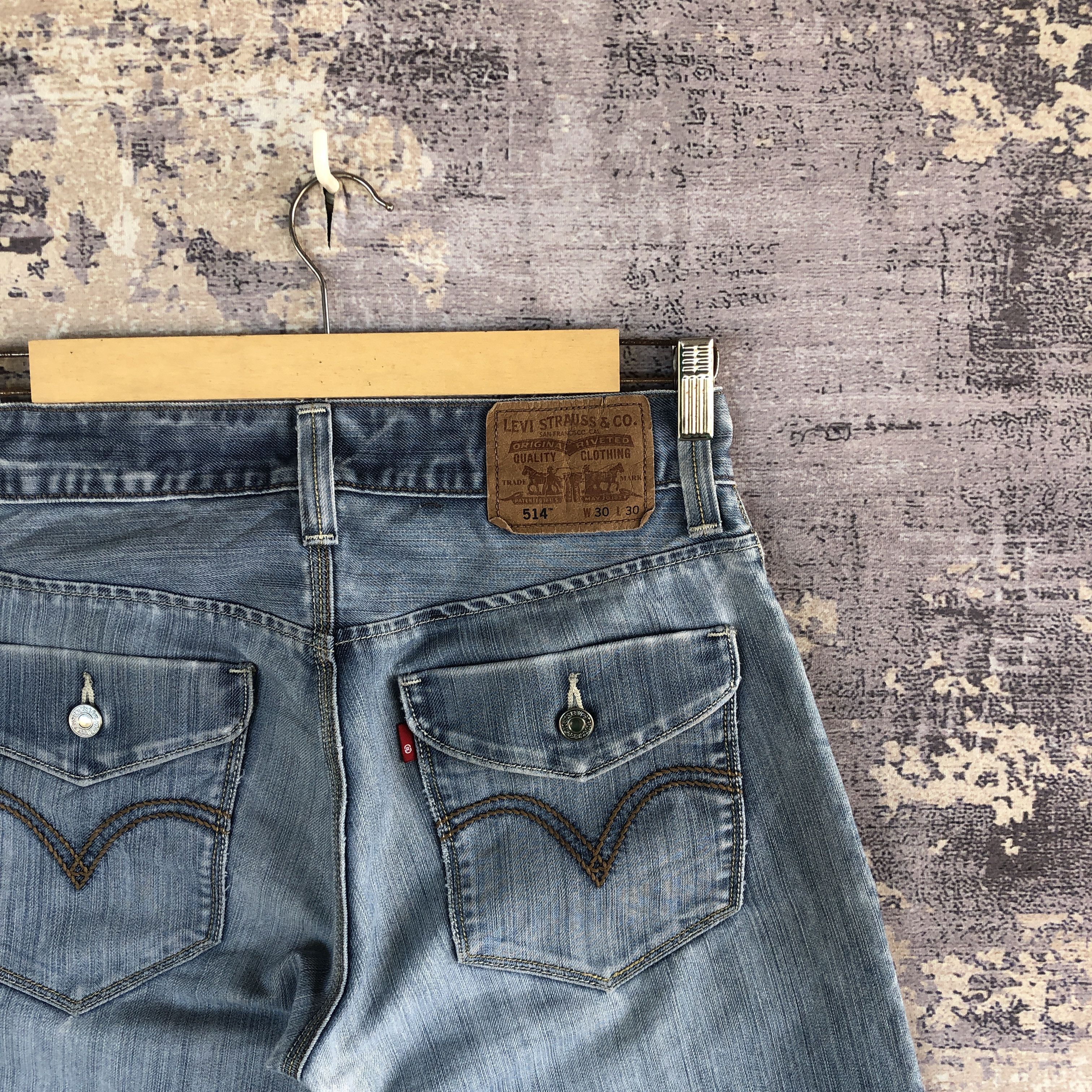 Levi's Vintage Levis Distressed Faded Jeans Levi's 514 Wash Denim Size 28" / US 6 / IT 42 - 5 Thumbnail