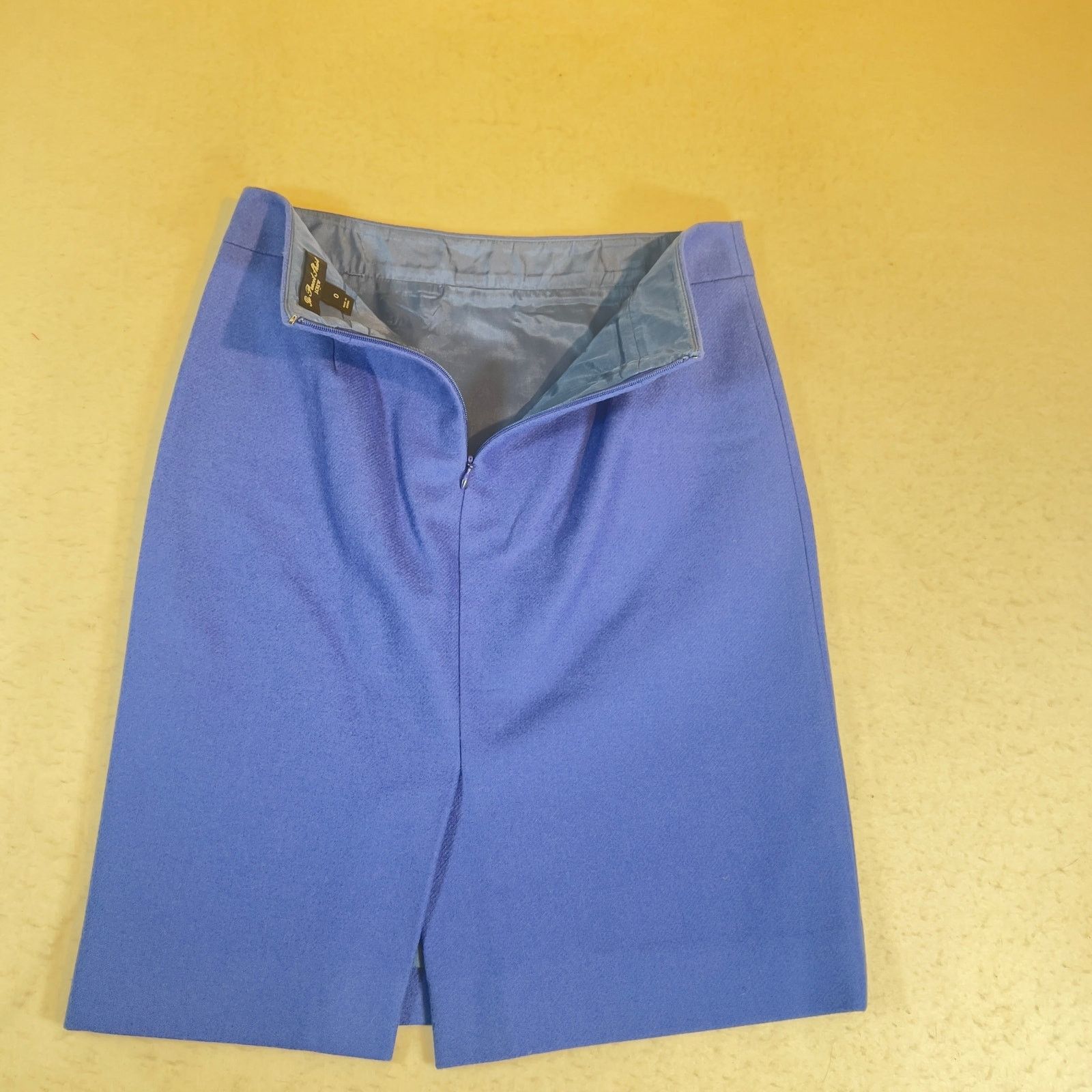 J.Crew J Crew Factory Pencil Skirt 0 Above Knee Wool Royal Blue Lin Size 25" / US 0 / IT 36 - 10 Thumbnail