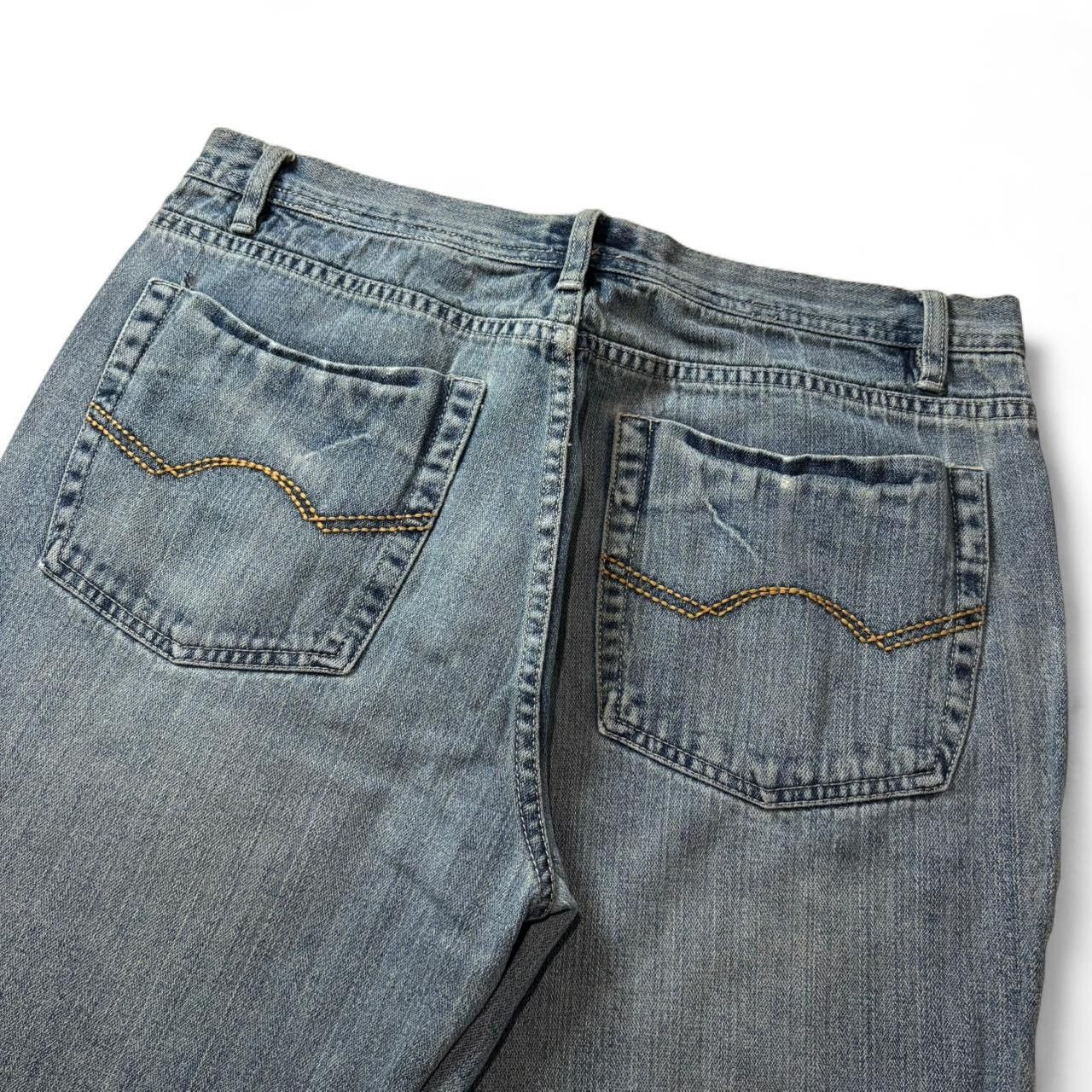 Vintage Vintage Y2K Faded Blue Straight Leg Fit Denim Jeans 34x32.5 Size US 34 / EU 50 - 8 Thumbnail