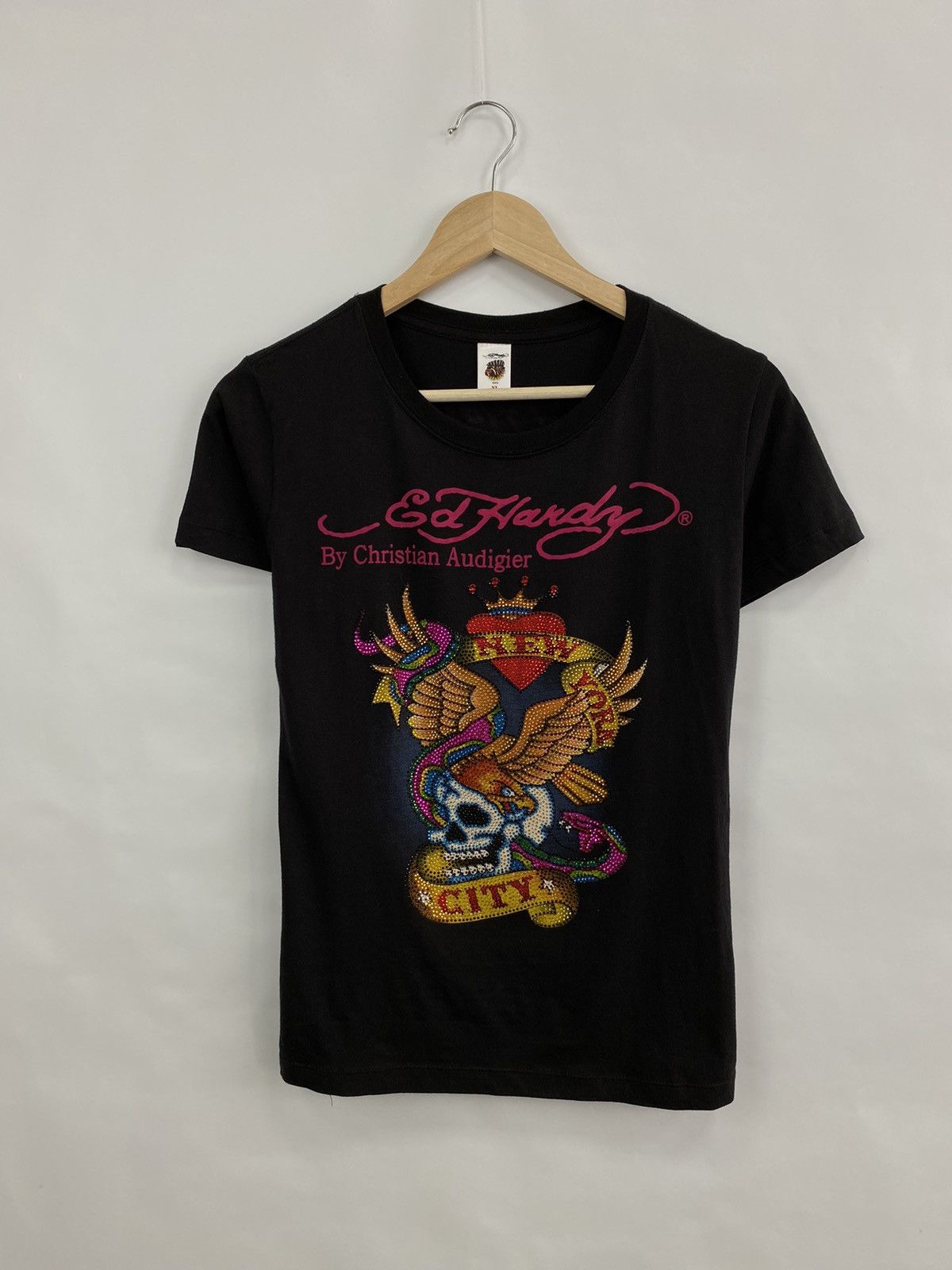 Ed Hardy 🇺🇸 Vintage Ed Hardy Christian Audigier Y2K T-Shirt Rare Retro Size L / US 10 / IT 46 - 2 Thumbnail