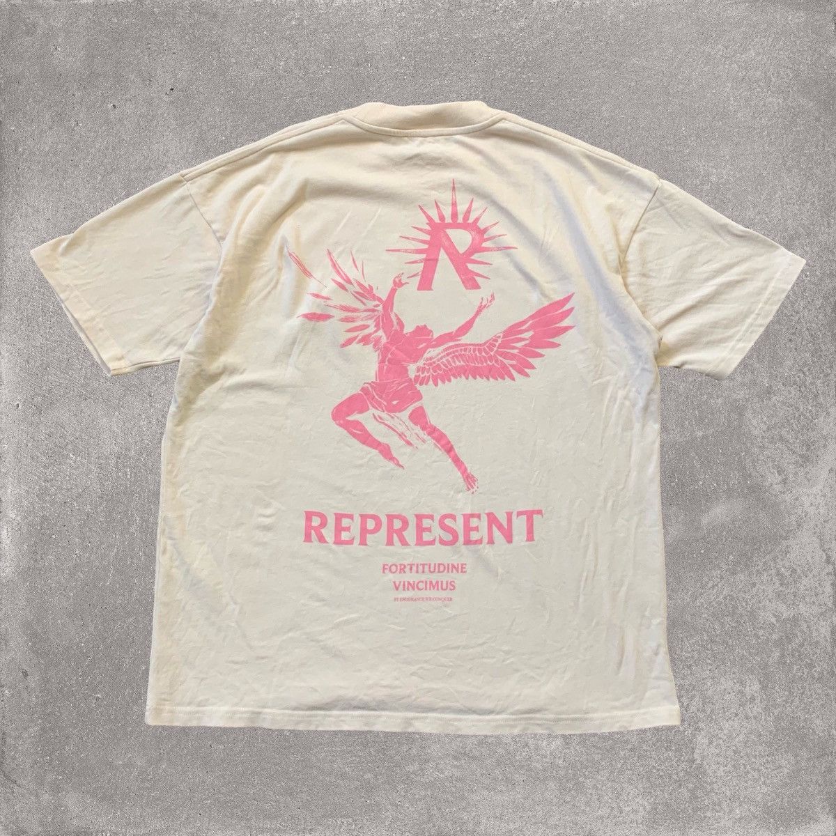 Represent Clo. Represent Small Tee Icarus Pink Pearl White T-Shirt Coggles Size US S / EU 44-46 / 1 - 1 Thumbnail