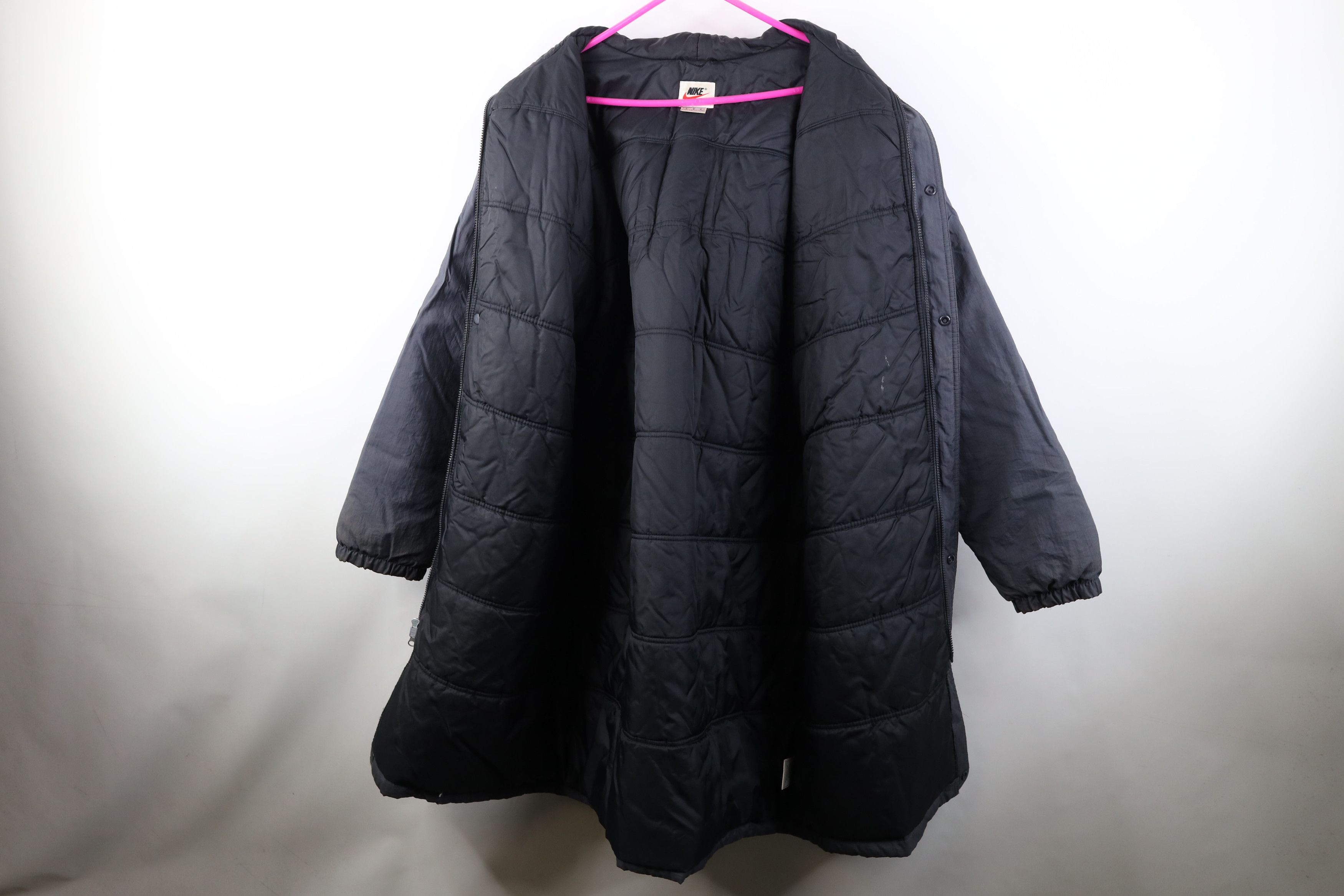 Nike Vintage 90s Nike Scott Quilted Cape Hood Puffer Parka Jacket Size US L / EU 52-54 / 3 - 11 Thumbnail