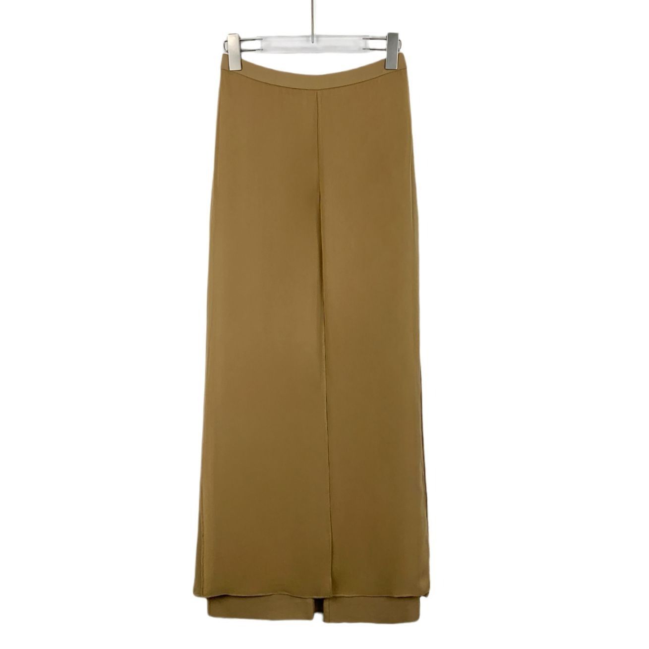 Max Mara Brown Wide-Leg Pants Viscose-Blend High-Waist