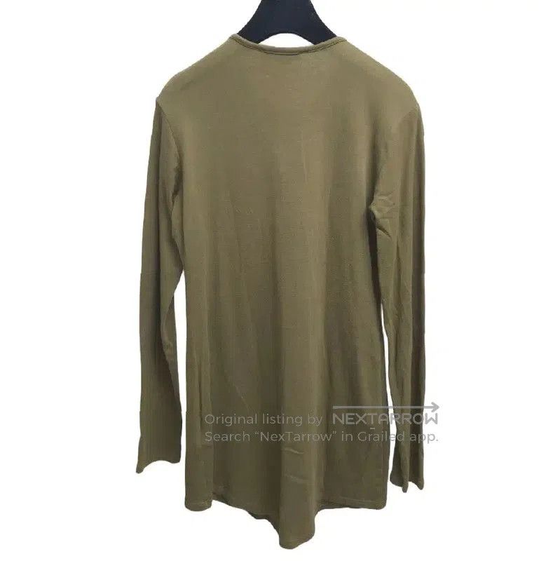Balmain Balmain Olive Green Long Sleeve T-Shirt . Size M / US 6-8 / IT 42-44 - 2 Thumbnail