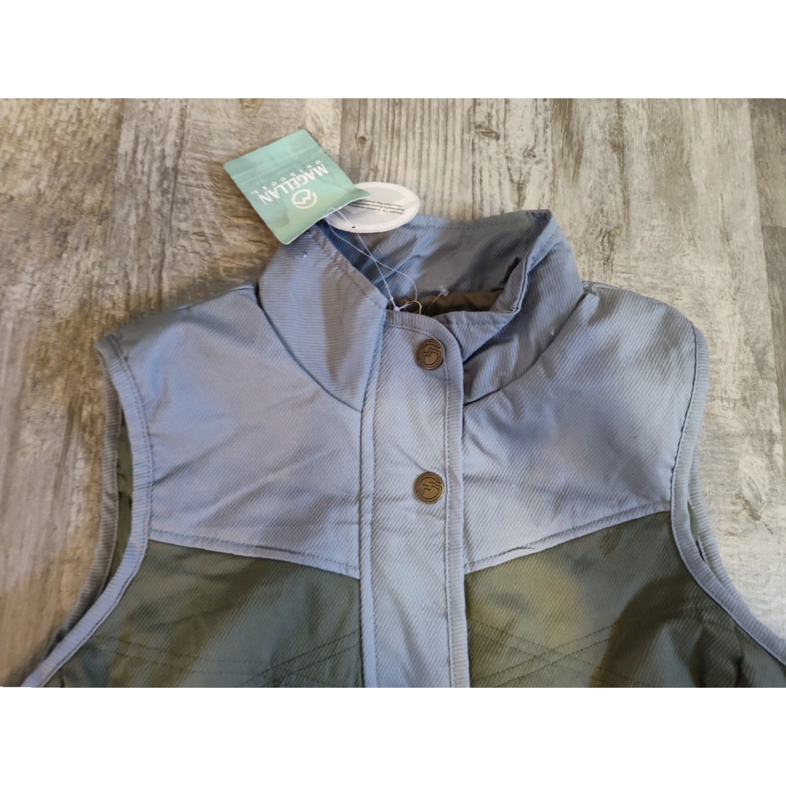 Vintage Magellan Outdoors Women’s XL Campfire Quilted Vest Olive Green Button Zip NWT Size XL / US 12-14 / IT 48-50 - 5 Thumbnail