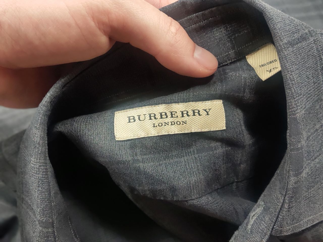 Burberry Burberry London Gray Nova Check Long Sleeve Button Shirt Size US S / EU 44-46 / 1 - 14 Thumbnail