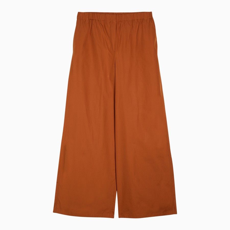 Max Mara o1d2blof0824 Cotton Trousers in Orange Size 32" / US 10 / IT 46 - 1 Thumbnail