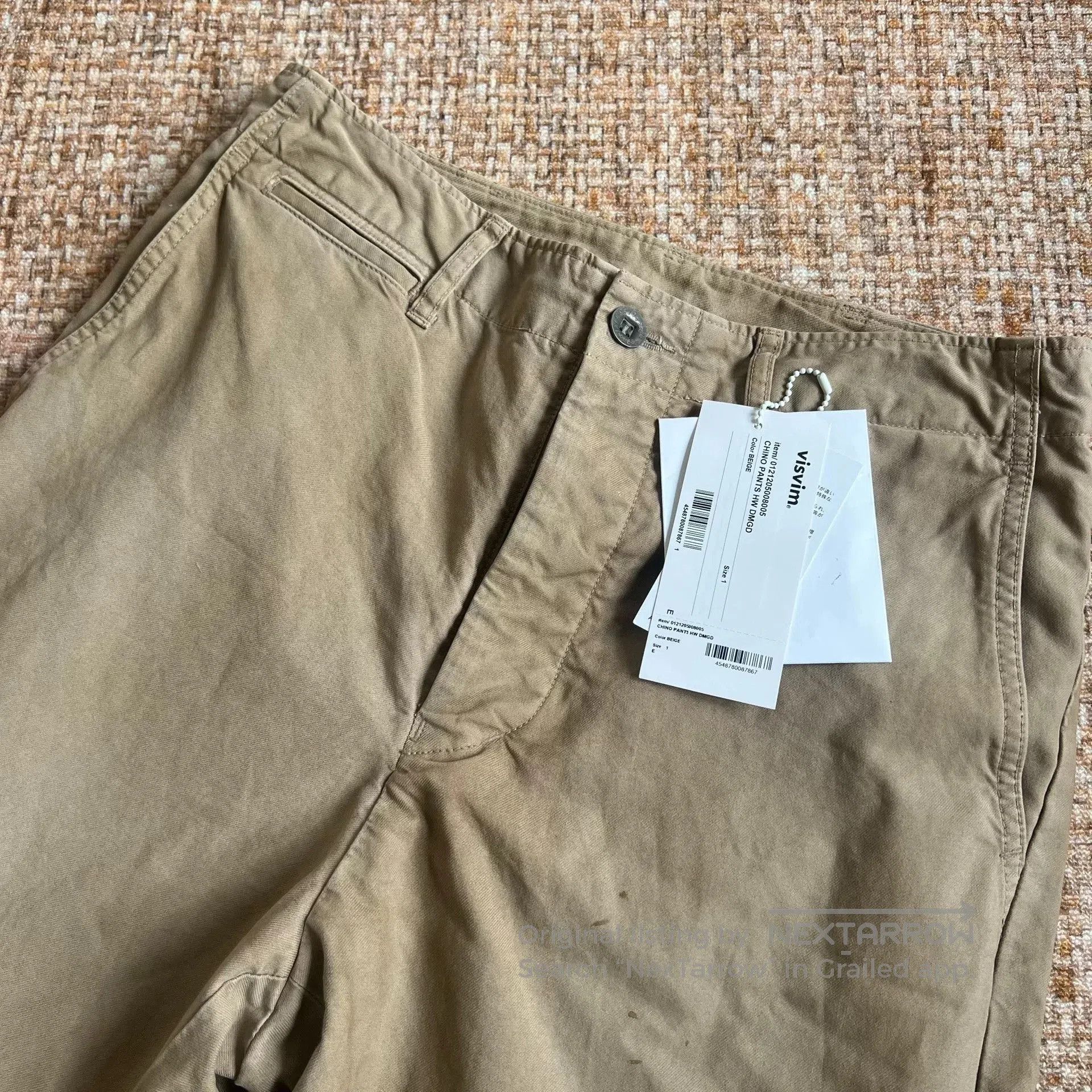 Visvim visvim khaki chino pants with distressed design. Size US 27 - 9 Thumbnail