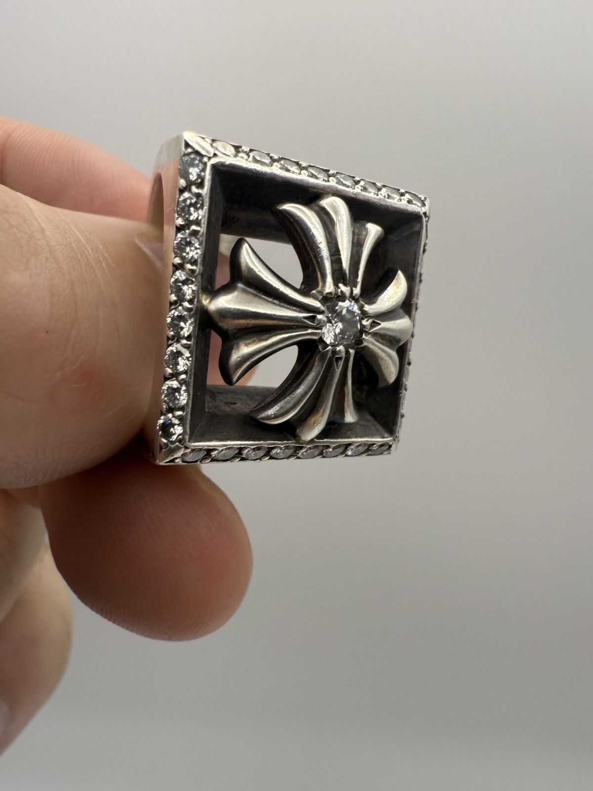 Chrome Hearts Chrome Hearts Diamond CH Plus Signet Ring Size ONE SIZE - 7 Thumbnail