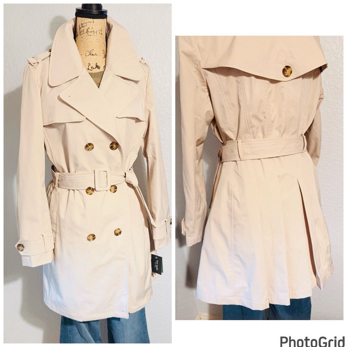 Kate Spade Kate Spade Belted Pleated Back Trench Coat NWT Size XL / US 12-14 / IT 48-50 - 16 Thumbnail