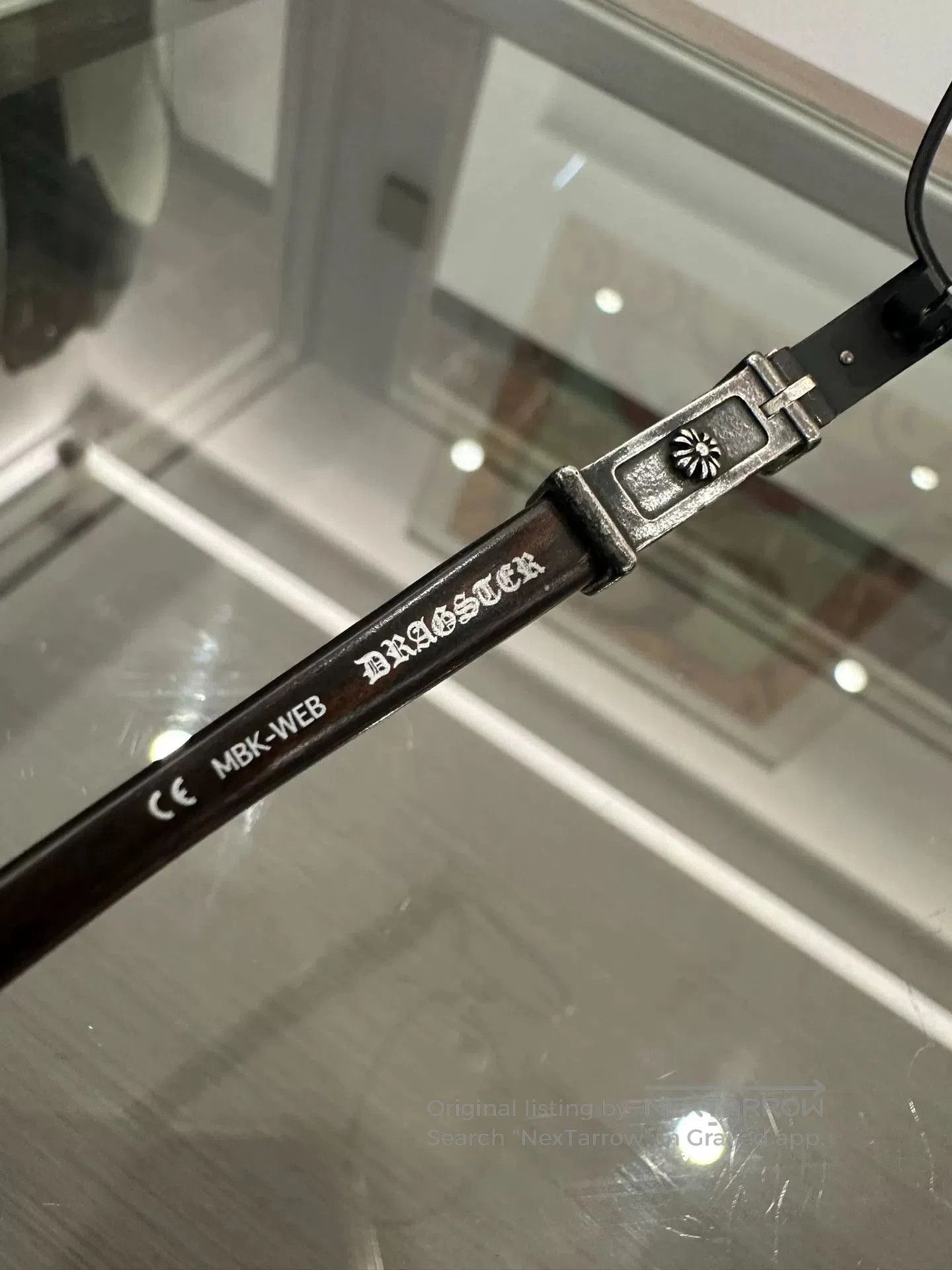 Chrome Hearts Chrome Hearts Side Silver Cross Wood Glasses. Size ONE SIZE - 8 Thumbnail