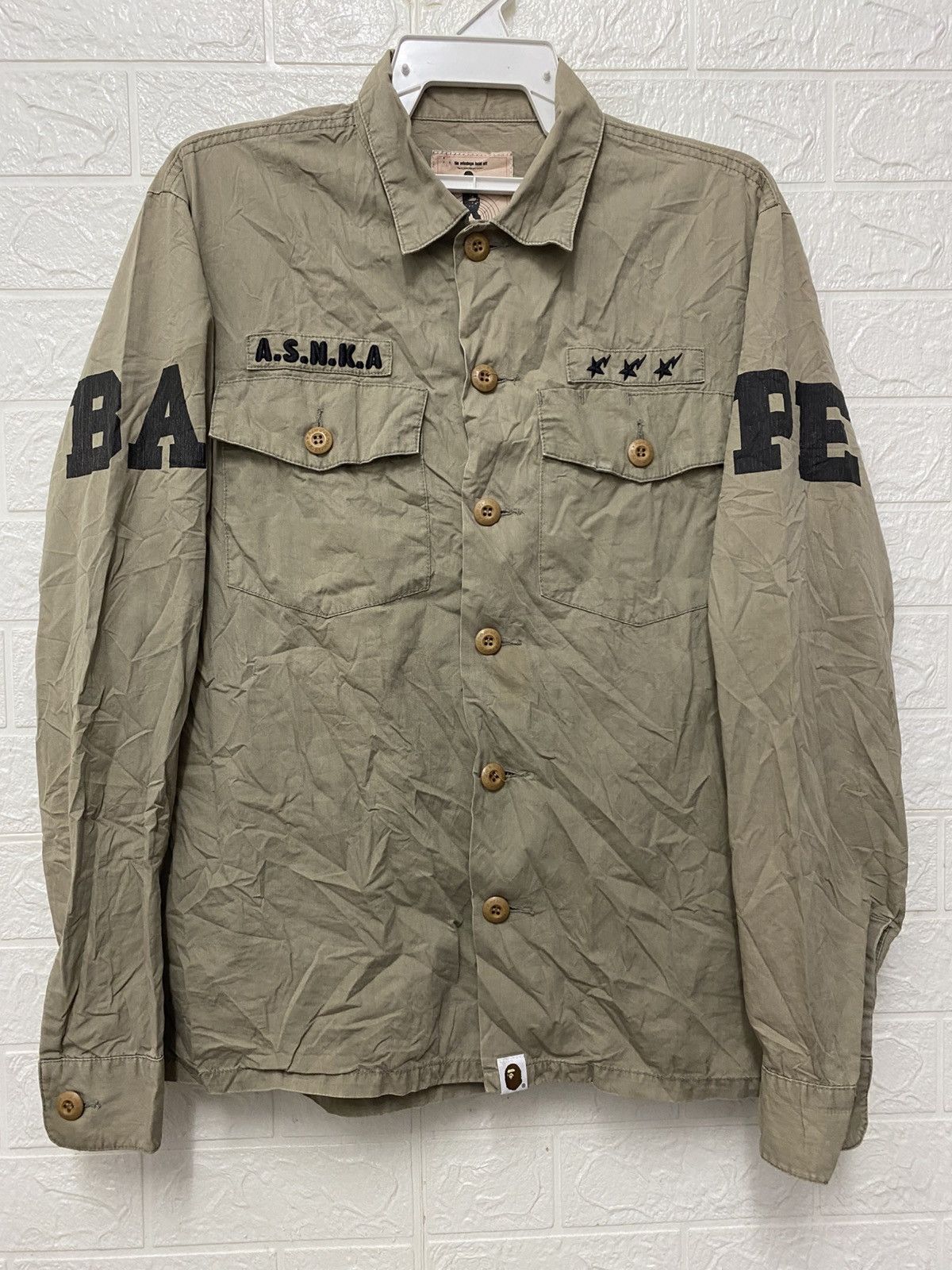 Bape VINTAGE A.S.N.K.A Patch Military Size US M / EU 48-50 / 2 - 1 Thumbnail