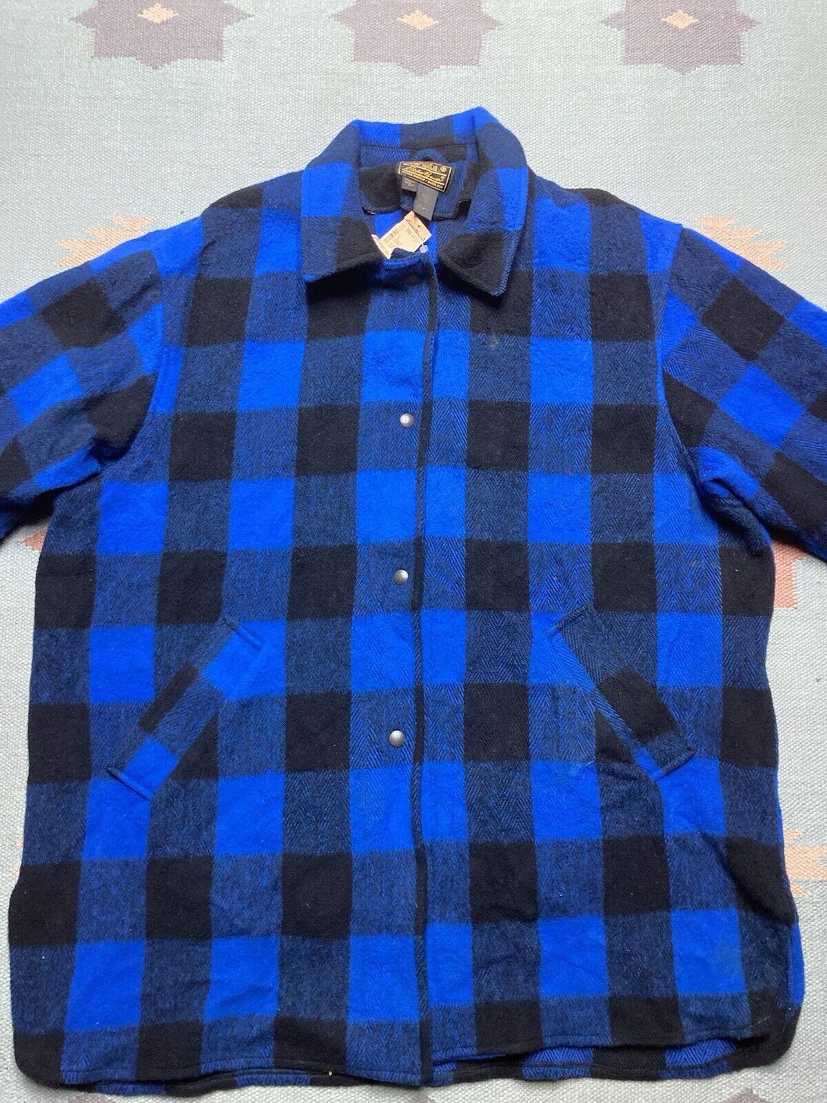 Eddie Bauer × Vintage NWT Eddie Bauer shirt jacket blue plaid shacket women’s XL Size XL / US 12-14 / IT 48-50 - 2 Thumbnail