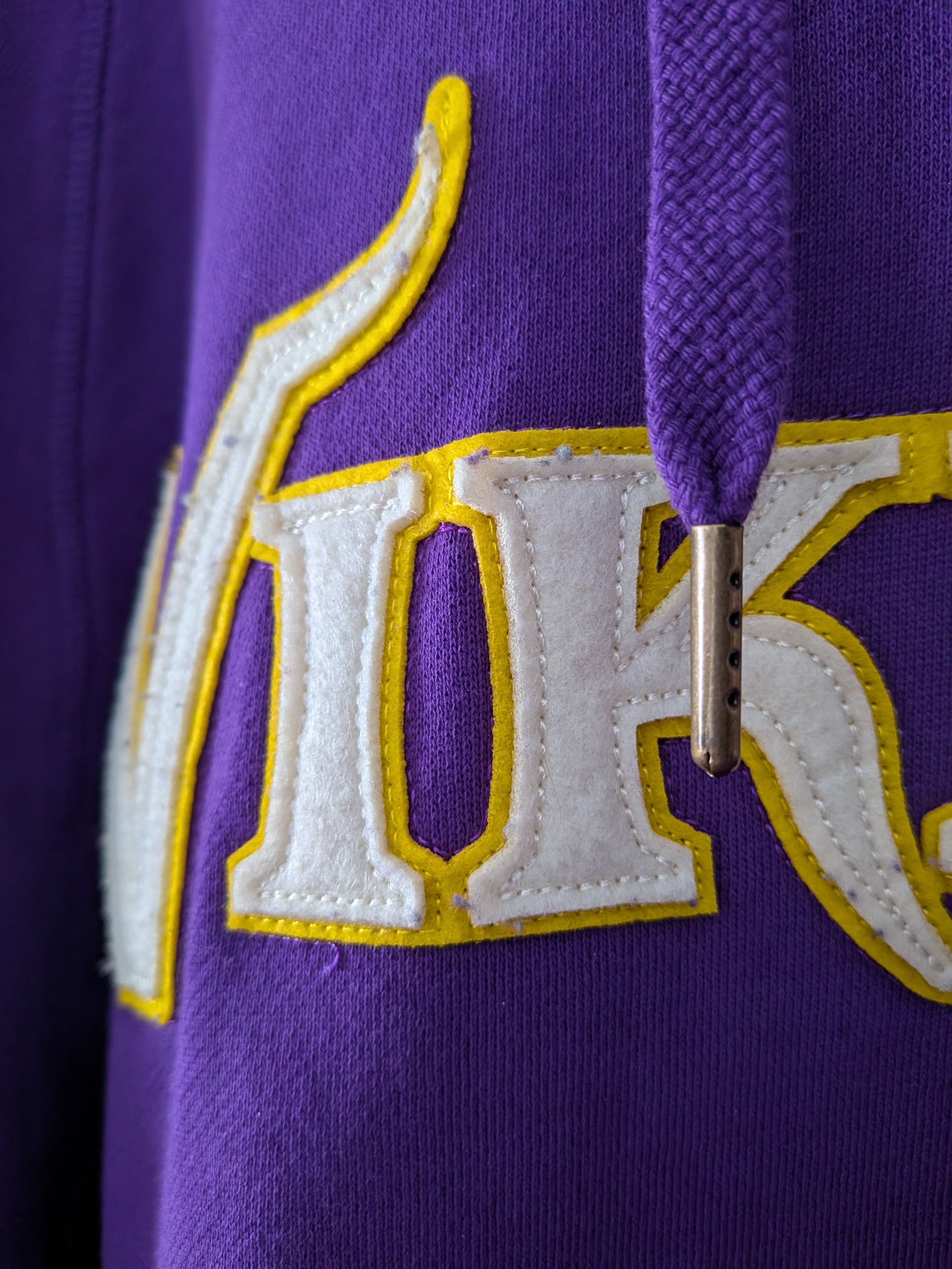 Ebbets Field Flannels Minnesota Vikings Raglan Hooded Sweatshirt Size US XXL / EU 58 / 5 - 2 Thumbnail