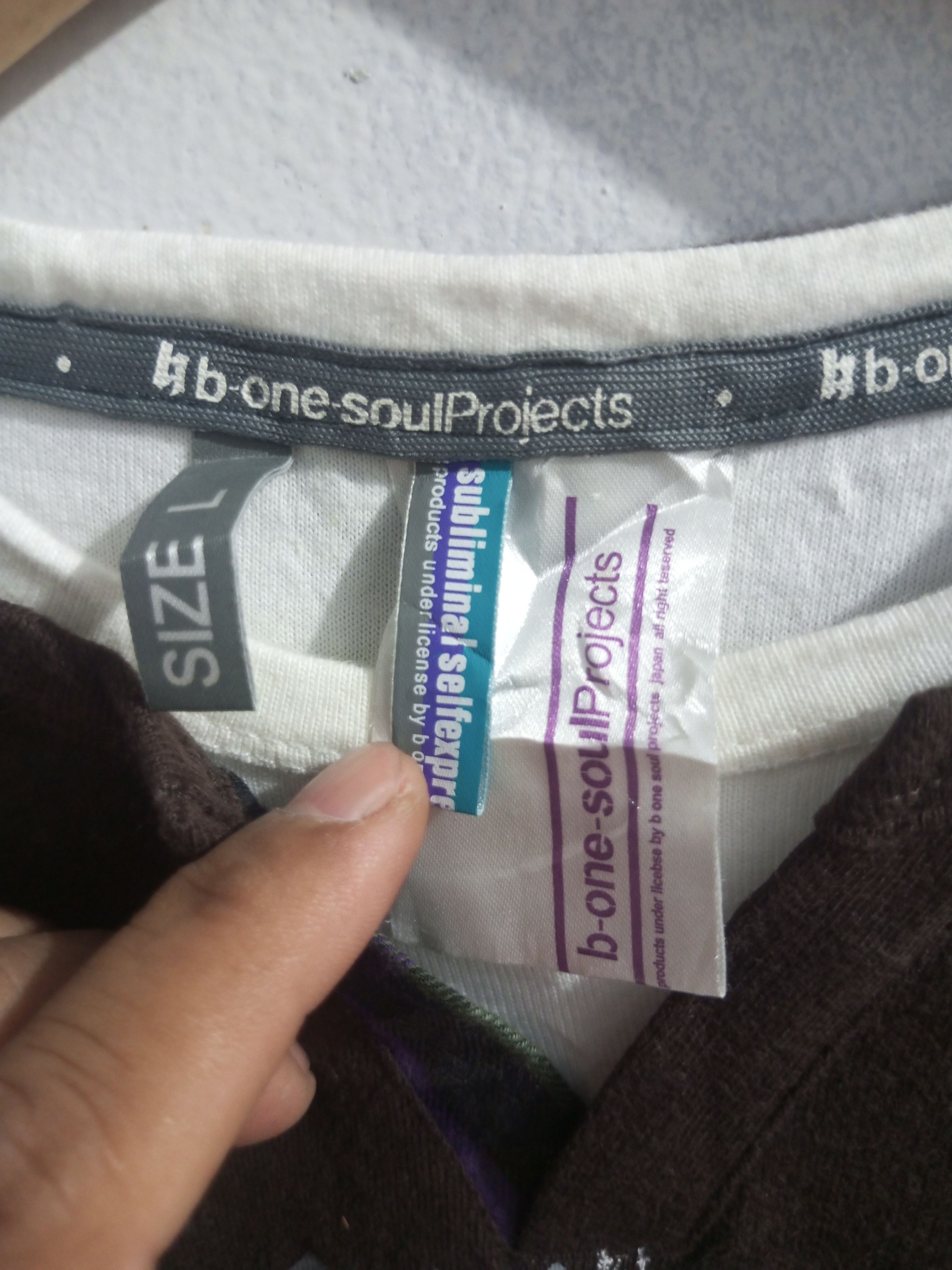 Japanese Brand × Vintage Vintage b one soul poem double layer t shirt Size US L / EU 52-54 / 3 - 11 Thumbnail