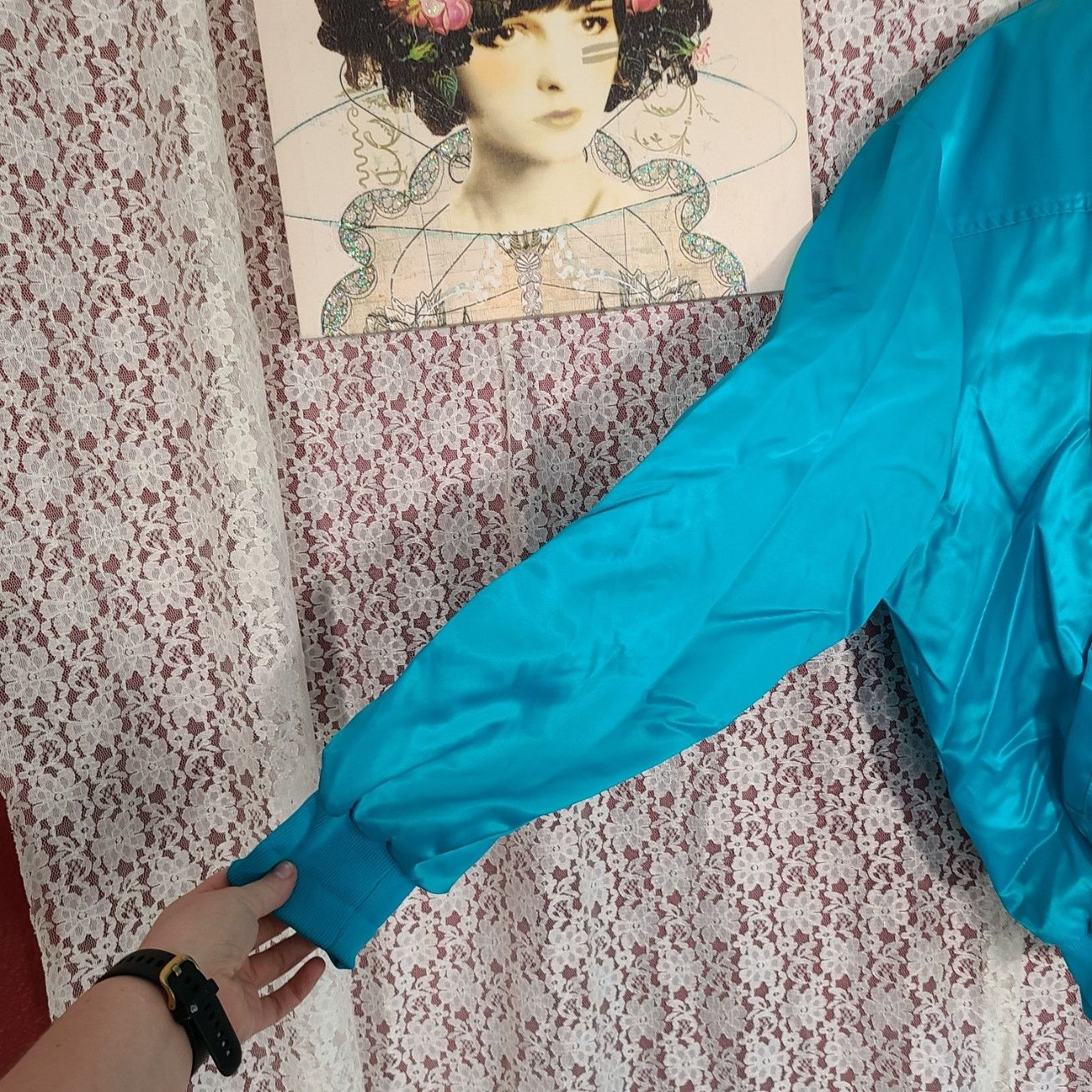 Vintage Vintage 80s West Ark blue satin embroidered windbreaker 2xl Size US XXL / EU 58 / 5 - 8 Thumbnail