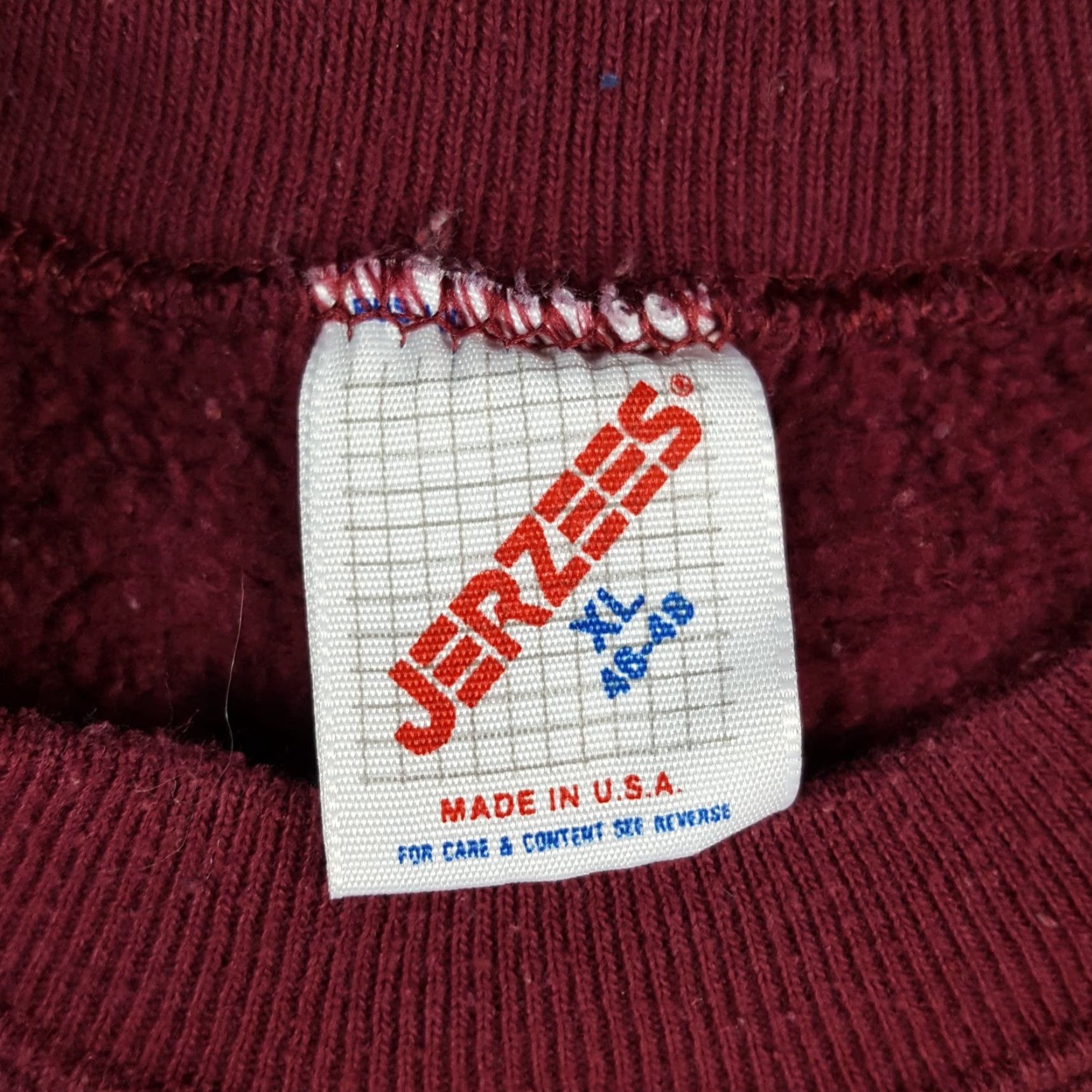 Jerzees VINTAGE Jerzees Sweatshirt 90s Pullover Crewneck XL Red Men Size US XL / EU 56 / 4 - 5 Thumbnail