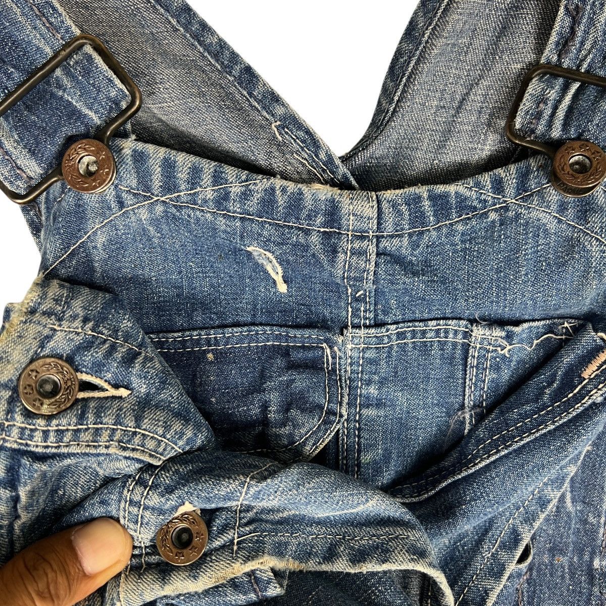 Vintage Vintage WWII Era Overalls Selvedge Patchwork Size US 36 / EU 52 - 16 Thumbnail