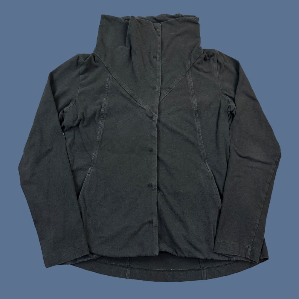 Eileen Fisher Eileen Fisher Jacket Women’s Small Black Cowl Neck Snap Front Stretch Casual Size S / US 4 / IT 40 - 1 Thumbnail