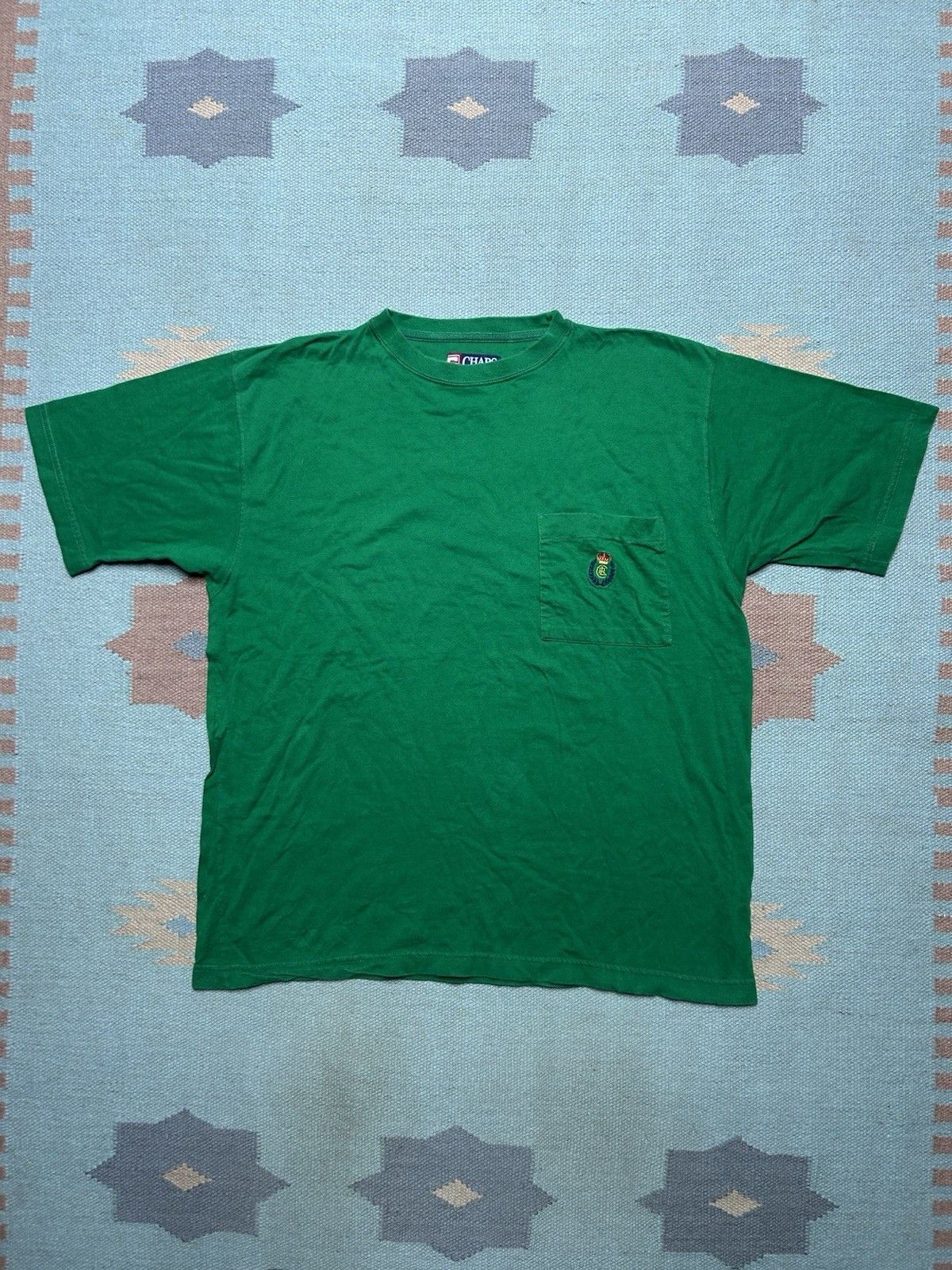 Vintage Chaps Ralph Lauren pocket t shirt blank emerald cotton large Size US L / EU 52-54 / 3 - 1 Thumbnail