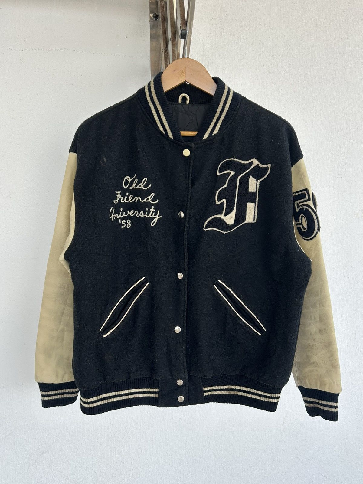 Vintage Forenza Bomber Leather University Jacket Vintage Size US XL / EU 56 / 4 - 1 Thumbnail
