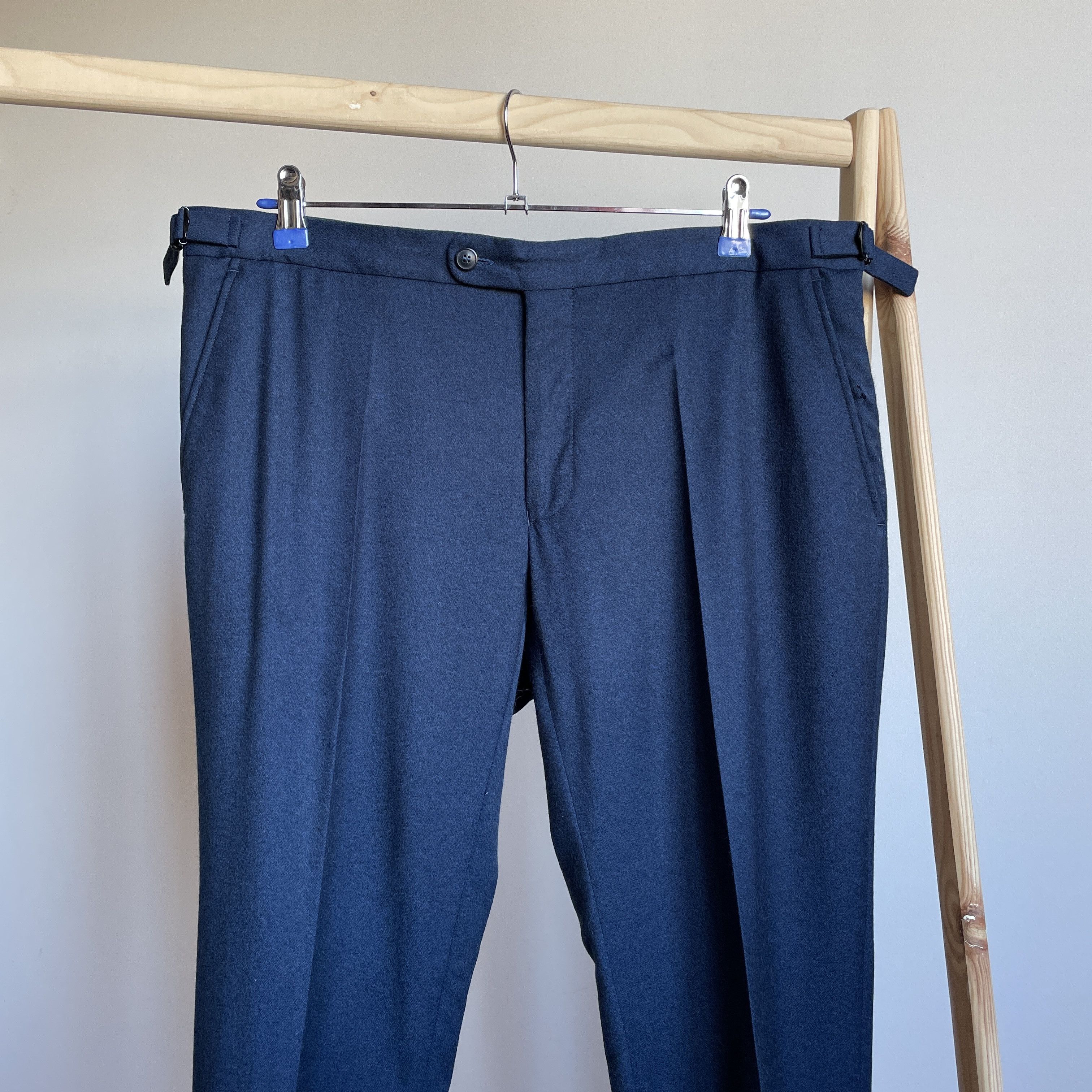 Other Clements and Church Bespoke 3 Pieces Navy Wool Suit Size 44R - 15 Thumbnail
