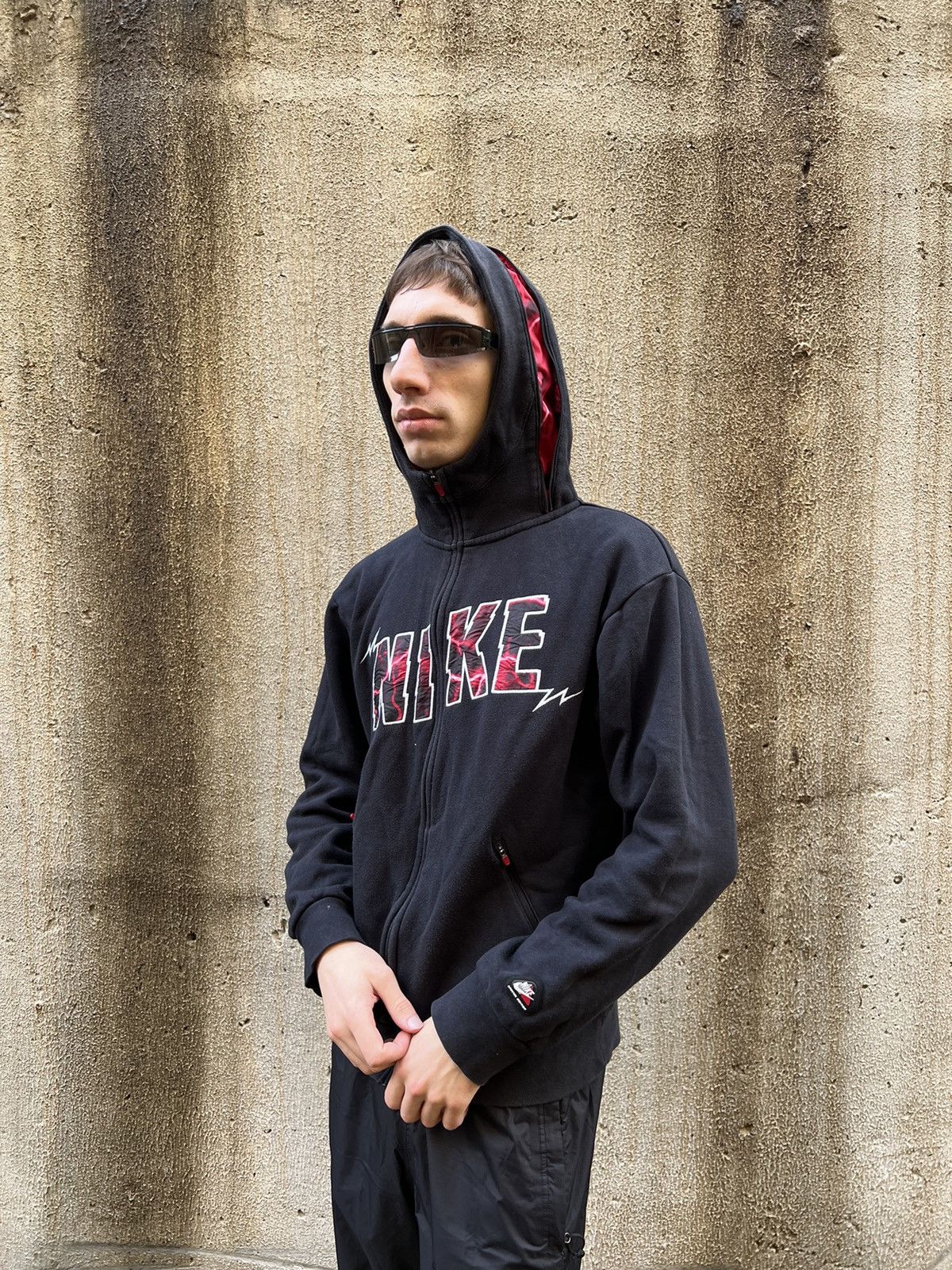 Nike Vintage Nike Spellout Zip Up Hoodie big centr logo y2k Size US M / EU 48-50 / 2 - 4 Thumbnail