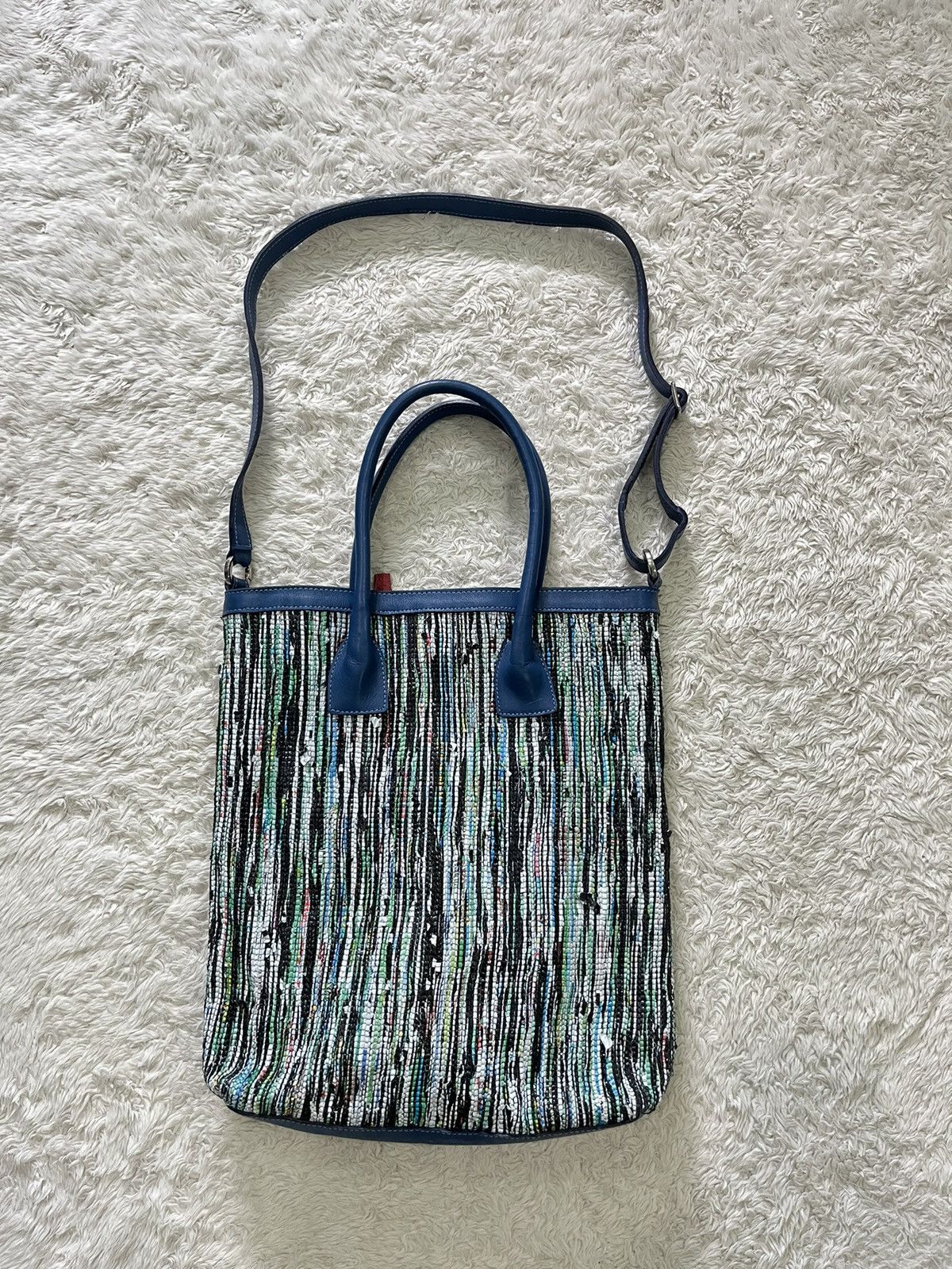 Japanese Brand × Leather braghetterosse "discontinued model" recycled sling tote bag Size ONE SIZE - 12 Thumbnail