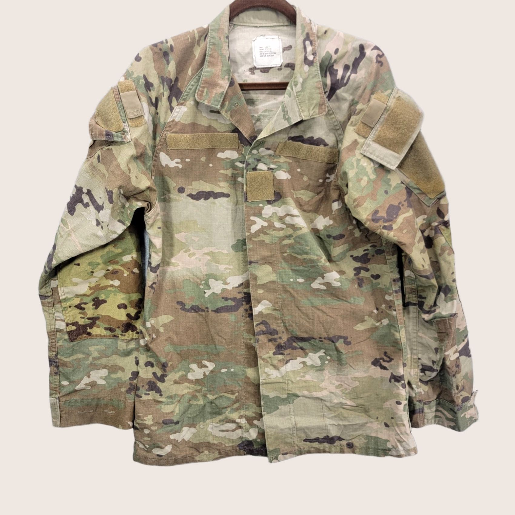 Vintage US Army Camouflage Button Up Shirt Perimeter Insect Guard Men's Small Long Shirt Size US S / EU 44-46 / 1 - 1 Thumbnail