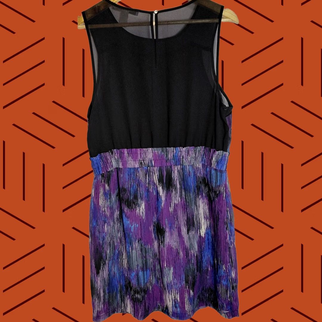 Forever 21 FOREVER21 CONTEMPORARY Purple Sleeveless Dress Short Women L Crew Neck Tank Dress Casual Party/Cocktail Spring Summer Size 36" / US 14 / IT 50 - 1 Thumbnail