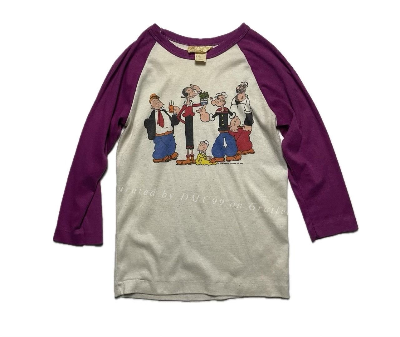Vintage Vintage 1980s Popeye Raglan Shirt Size M / US 6-8 / IT 42-44 - 1 Thumbnail
