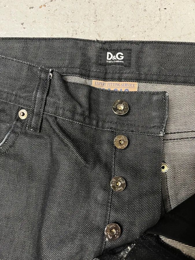 Dolce & Gabbana × Vintage 2000s Dolce & Gabbana Navy Brut Denim Jeans Size US 31 - 8 Thumbnail