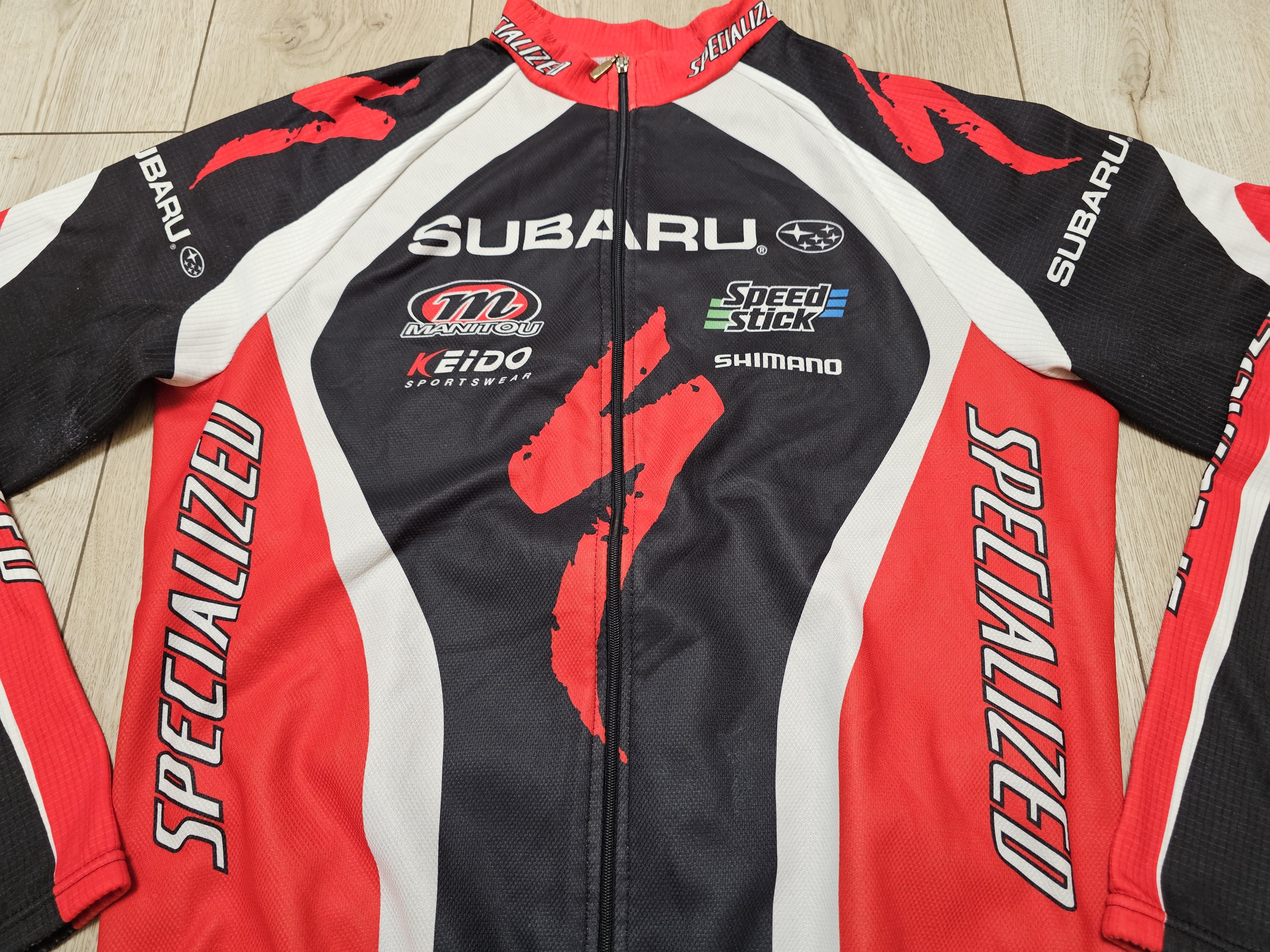 Vintage SUBARU VINTAGE CYCLING JERSEY LONG CYCLING TEAM VELO JERSEY Size US L / EU 52-54 / 3 - 3 Thumbnail