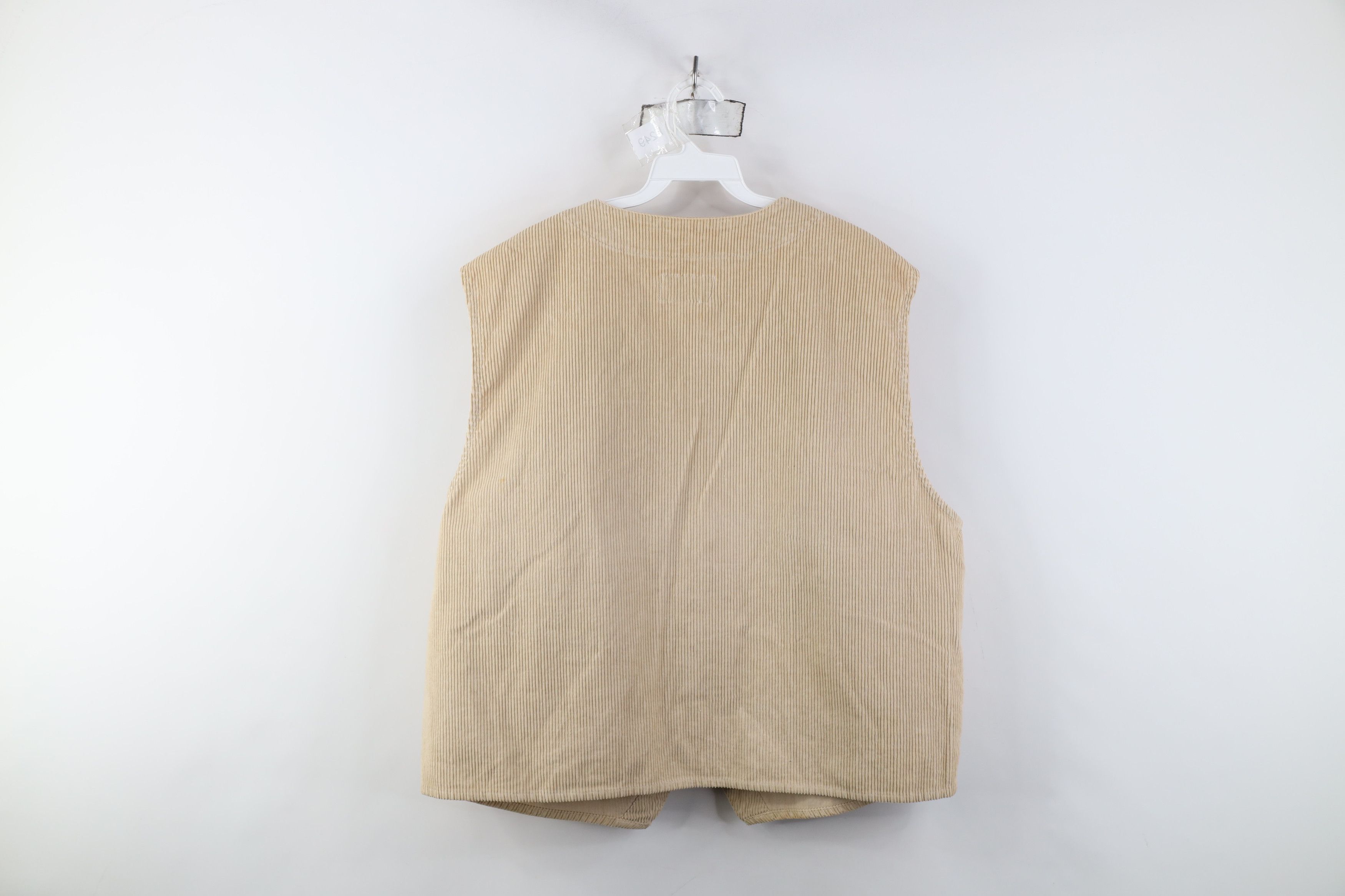 Vintage Vintage 90s Streewear Button Vest Jacket Beige Cotton Size US XL / EU 56 / 4 - 11 Thumbnail