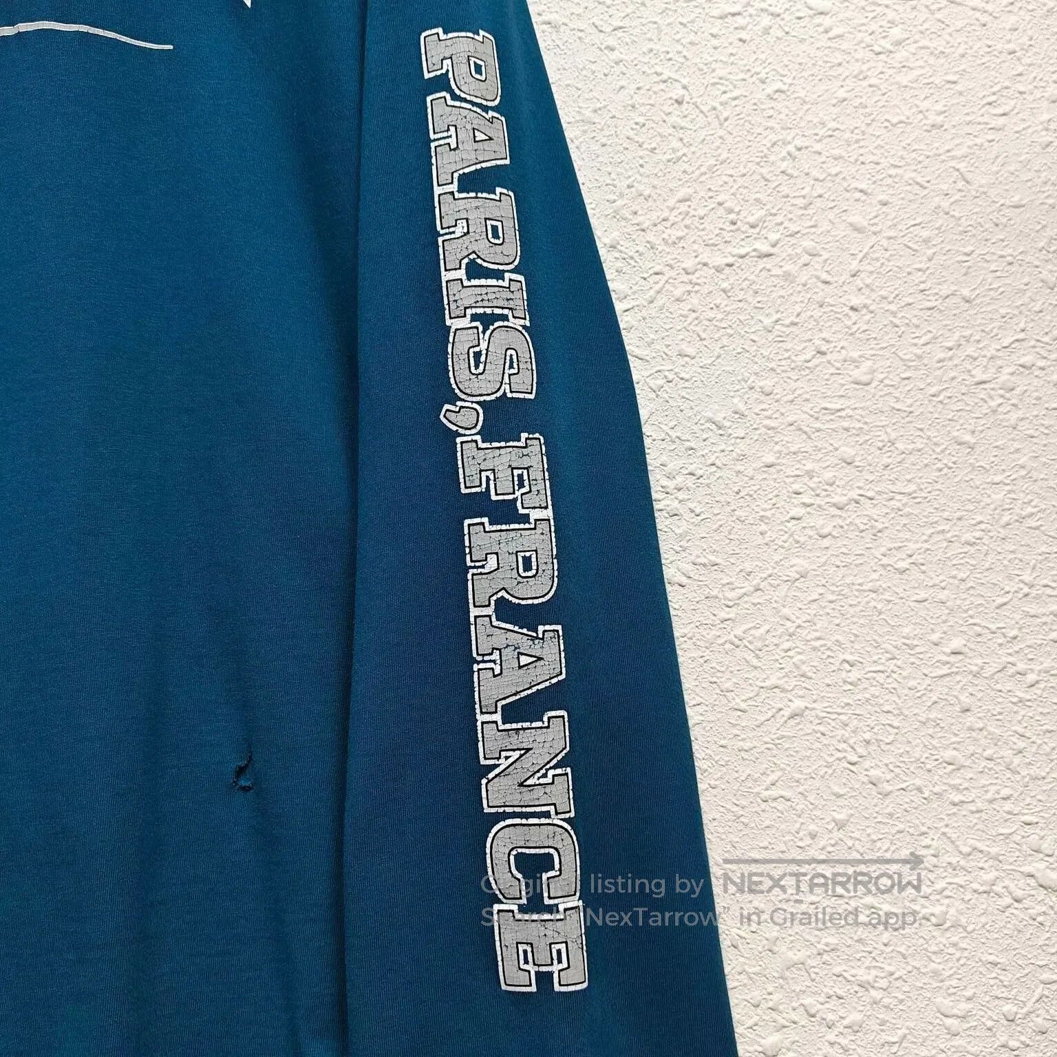 Balenciaga Balenciaga Distressed Logo Long Sleeve Shirt. Size US XL / EU 56 / 4 - 4 Thumbnail