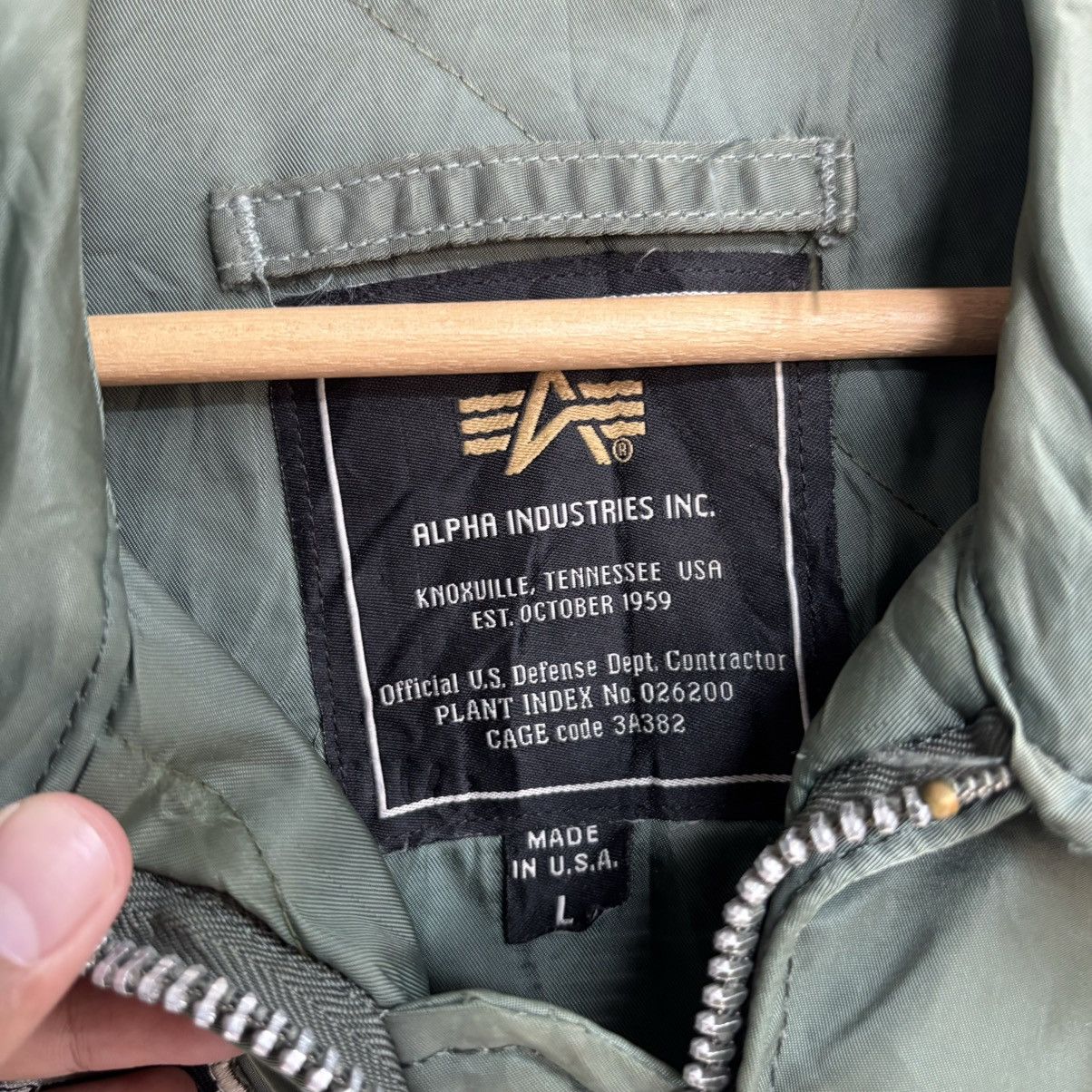 Alpha Industries × Vintage VINTAGE ALPHA INDUSTRIES BOMBER JACKET MADE IN USA Size US L / EU 52-54 / 3 - 9 Thumbnail