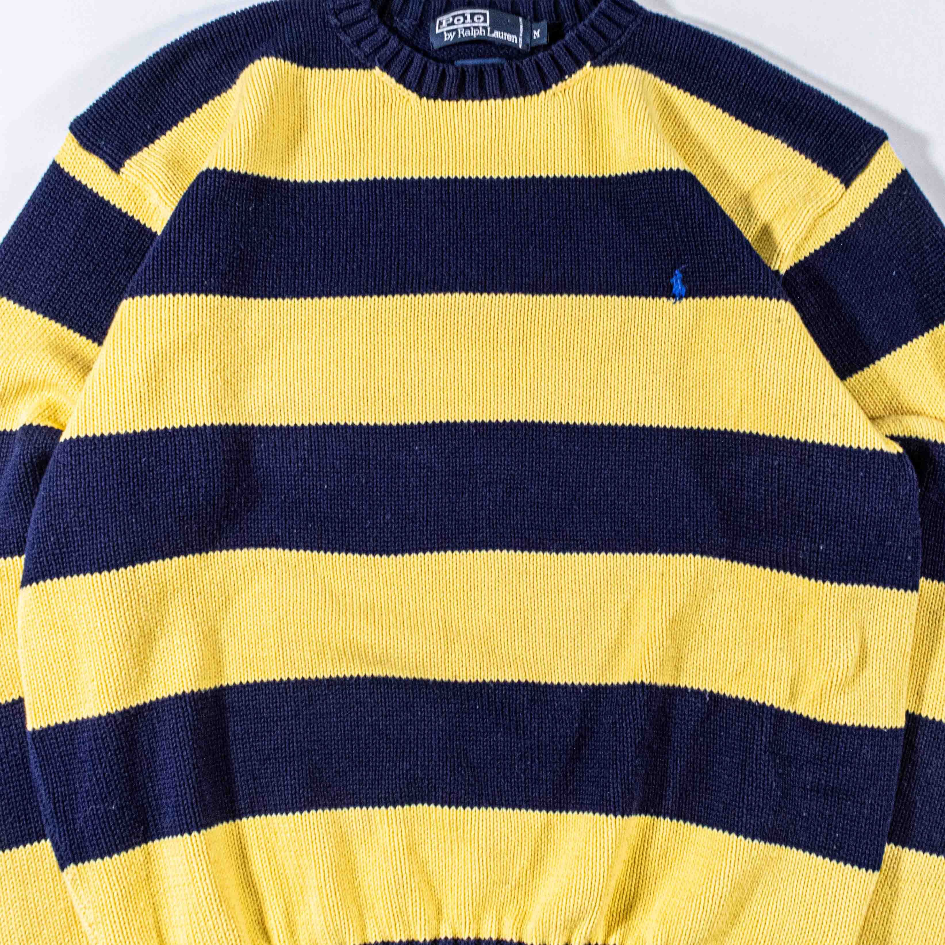 Polo Ralph Lauren Vintage 90s Polo Ralph Lauren Pony Striped Knit Sweater Size US M / EU 48-50 / 2 - 3 Thumbnail