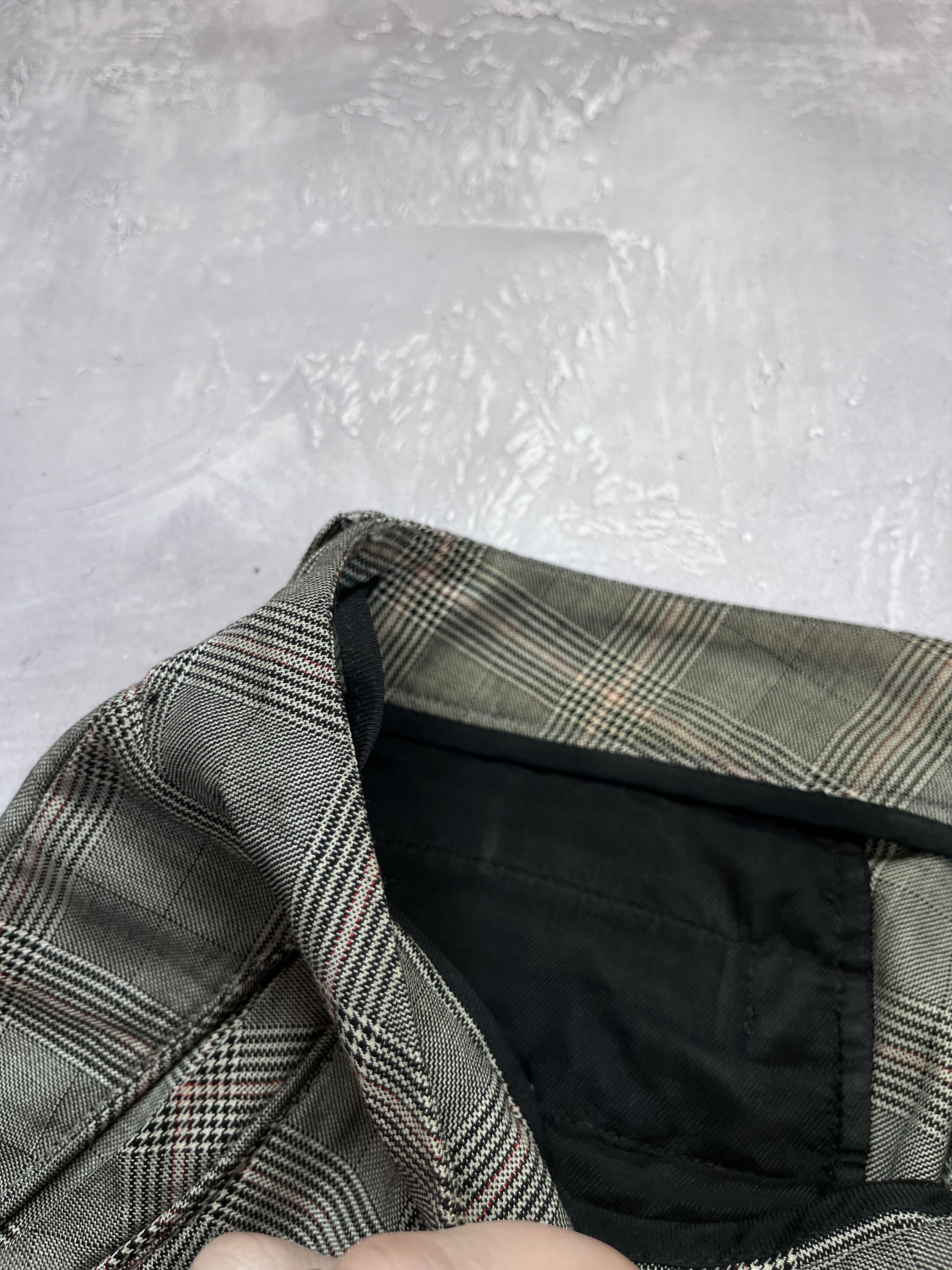 Gucci Gucci Tom Ford Era Silk/Wool Gray Check Trousers Pants Size 28" / US 6 / IT 42 - 10 Thumbnail
